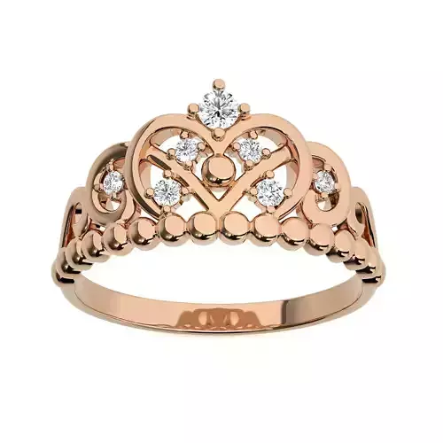 Crown Ring renders 3dm stl details 3D print model