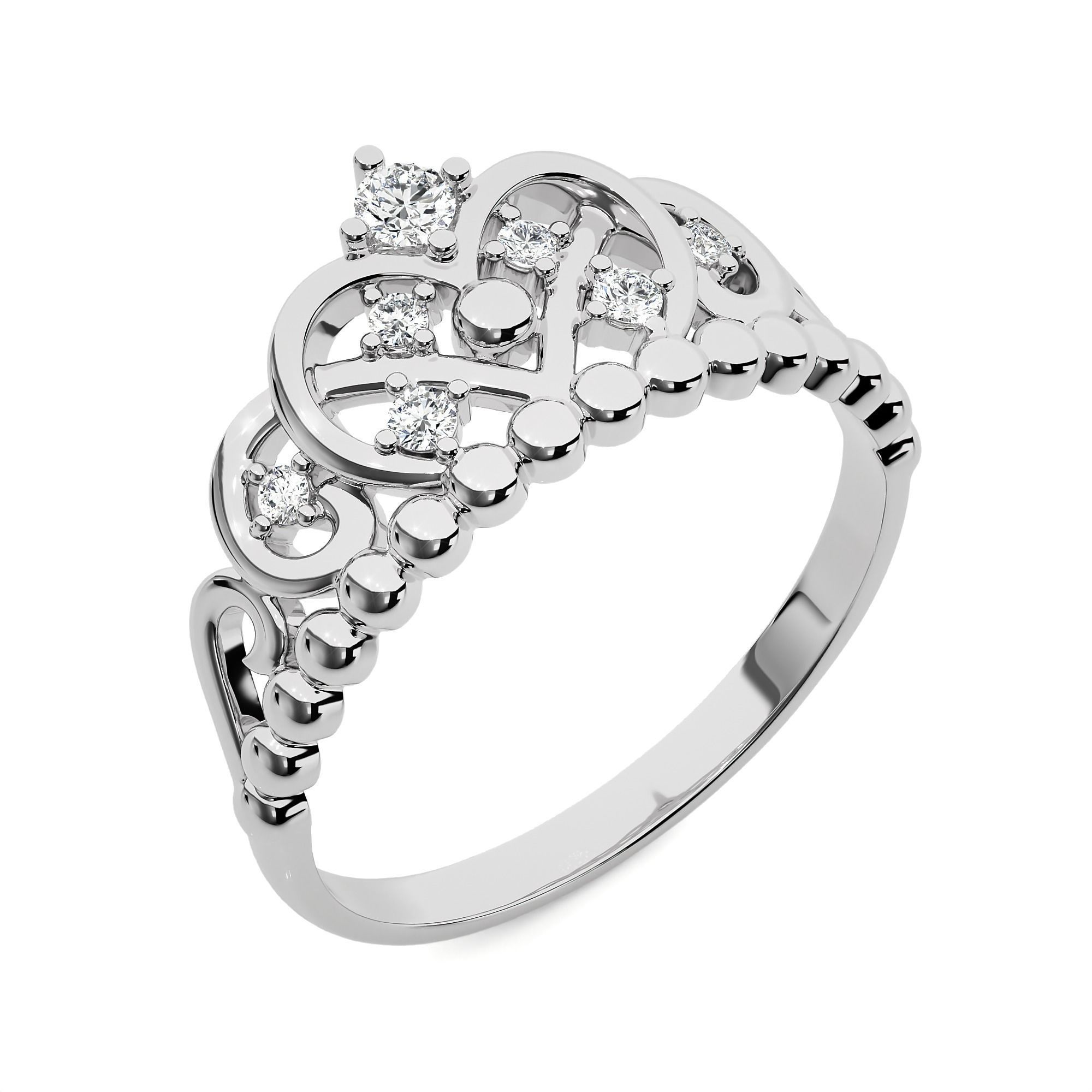 Crown Ring renders 3dm stl details 3D print model_10