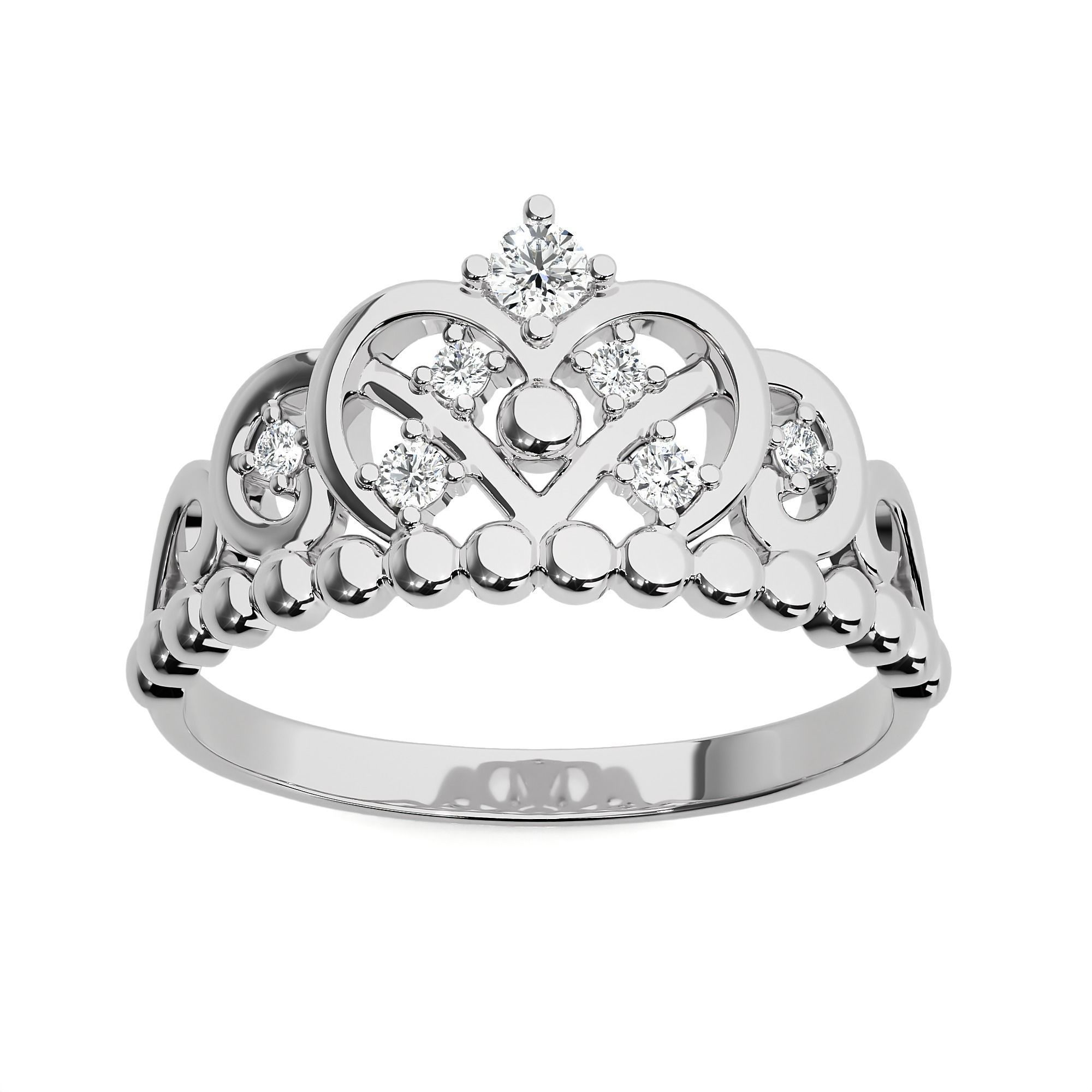 Crown Ring renders 3dm stl details 3D print model_2