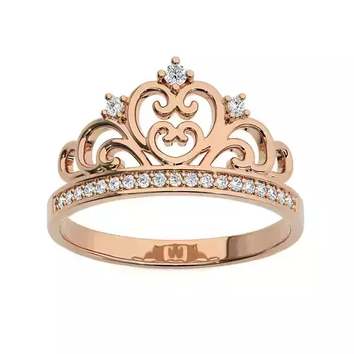 Crown Ring renders 3dm stl details