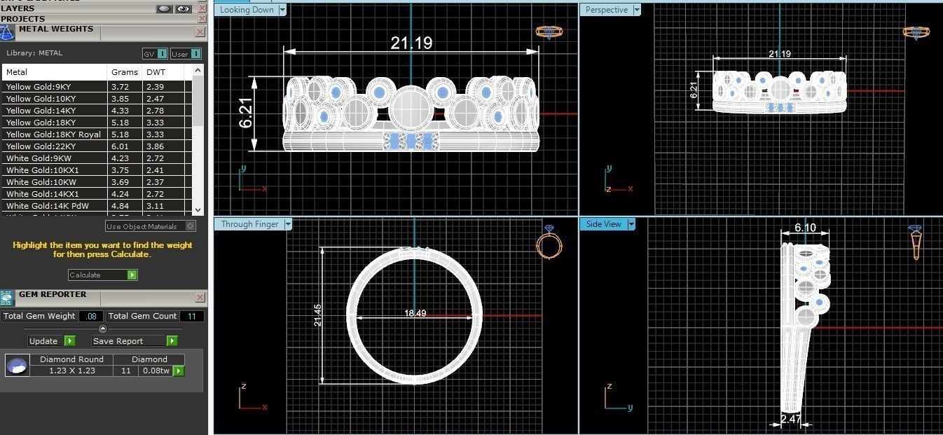 Crown Ring renders 3dm stl details 3D print model_5