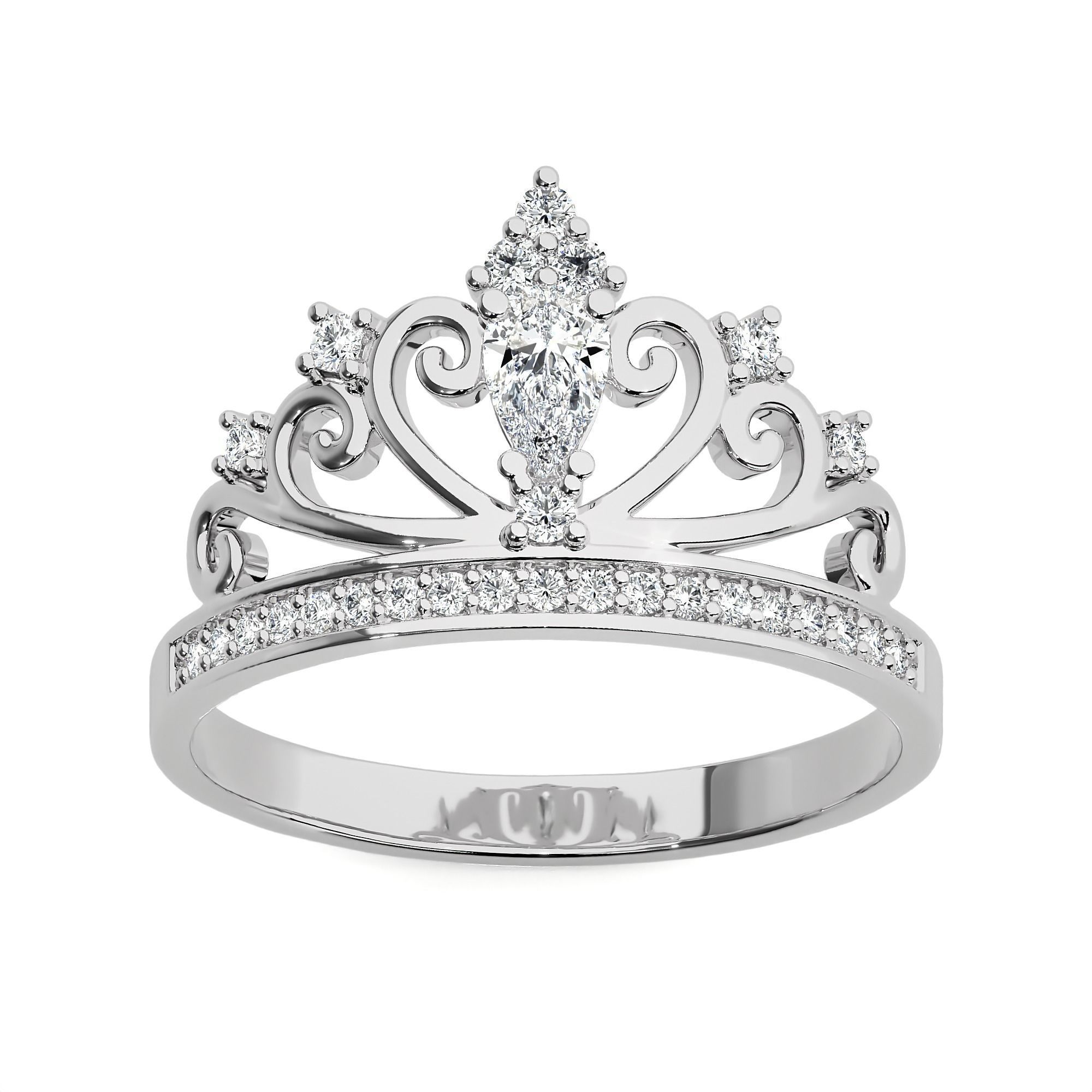 Crown Ring renders 3dm stl details 3D print model_2