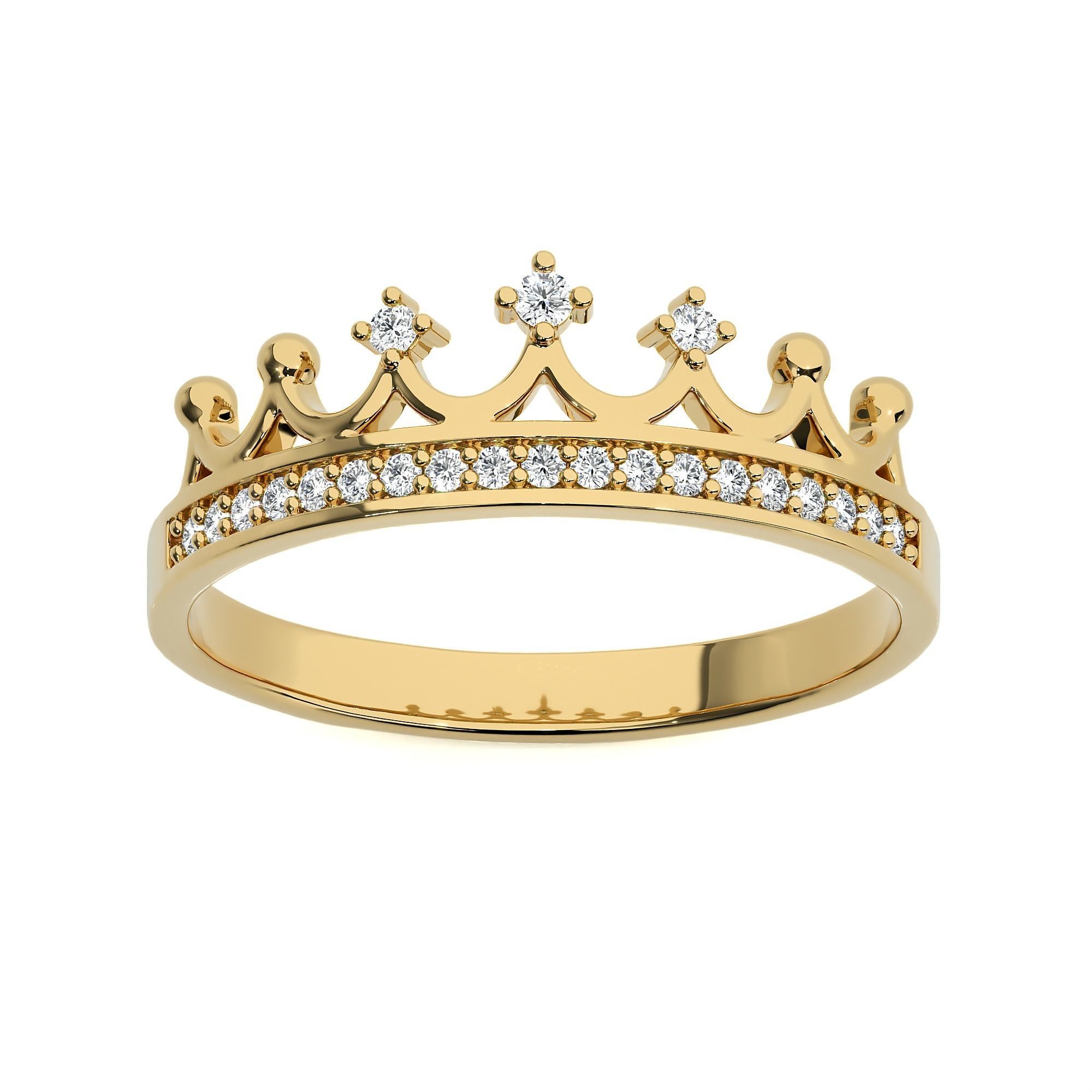 Crown Ring renders 3dm stl details 3D print model_1