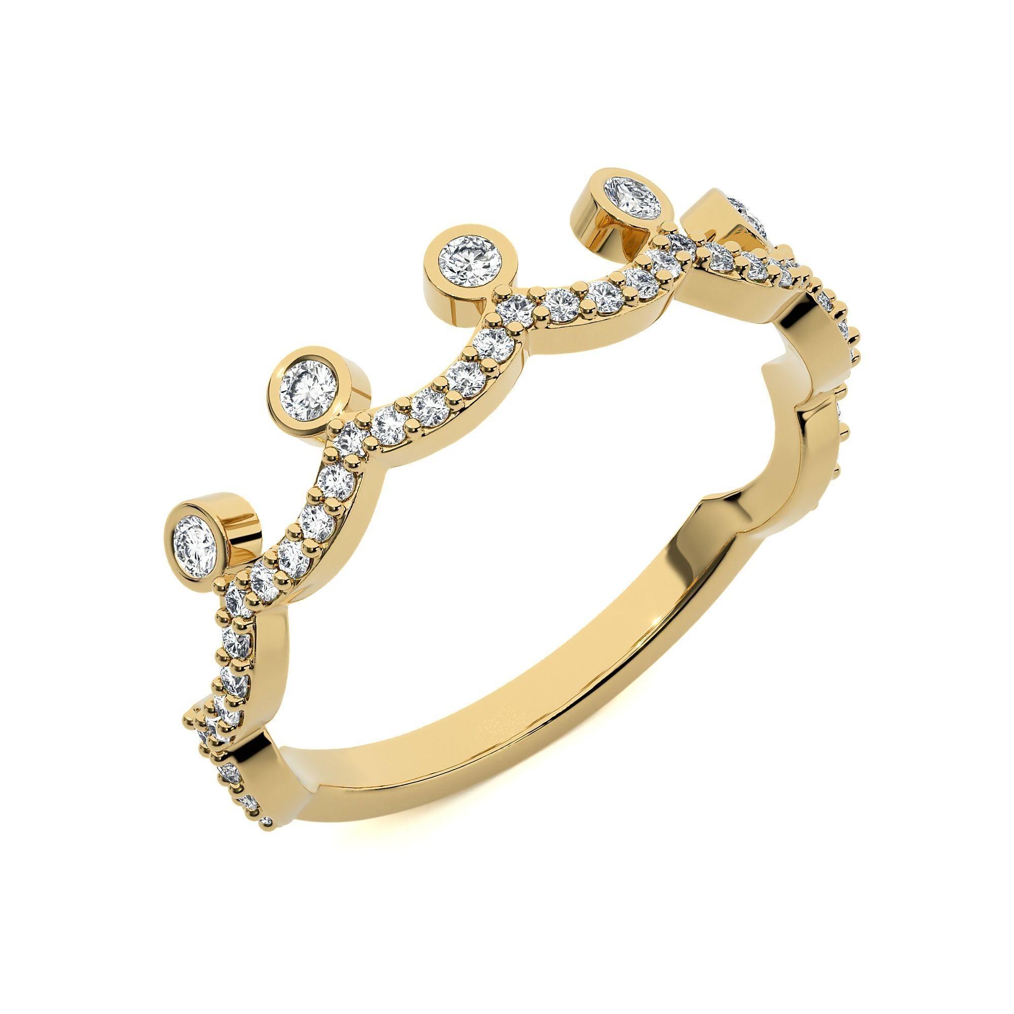 Crown Ring renders 3dm stl details 3D print model_12