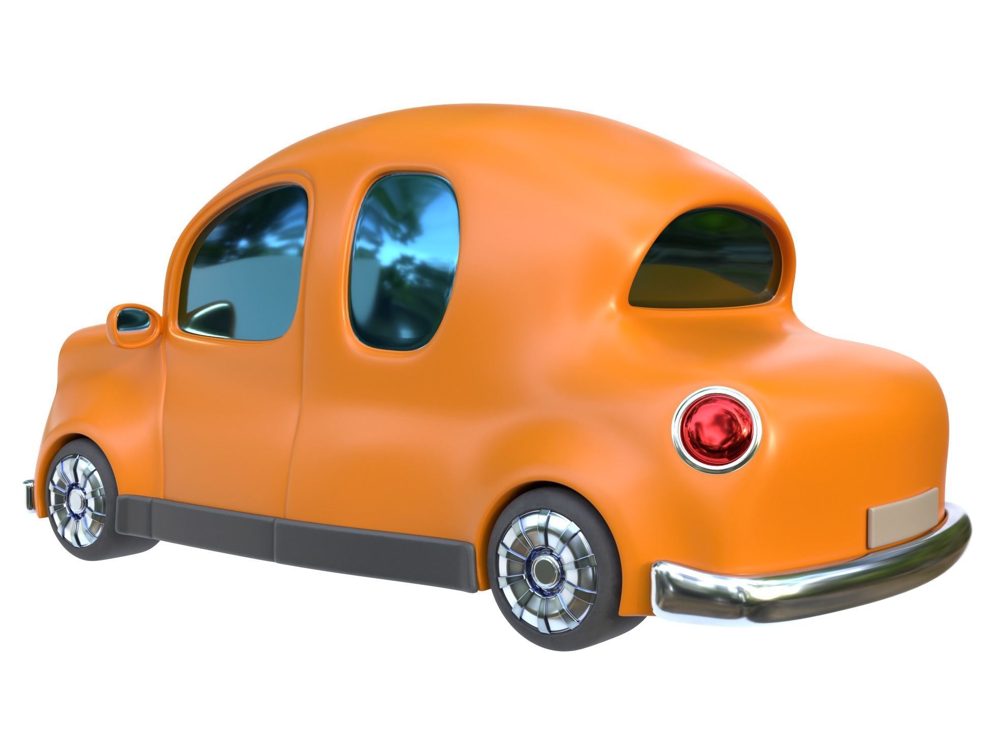 Cartoon car 3D model_4