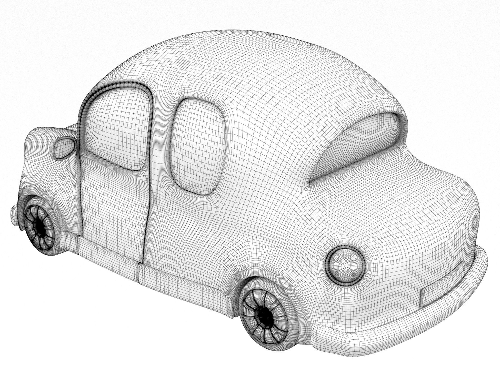 Cartoon car 3D model_5
