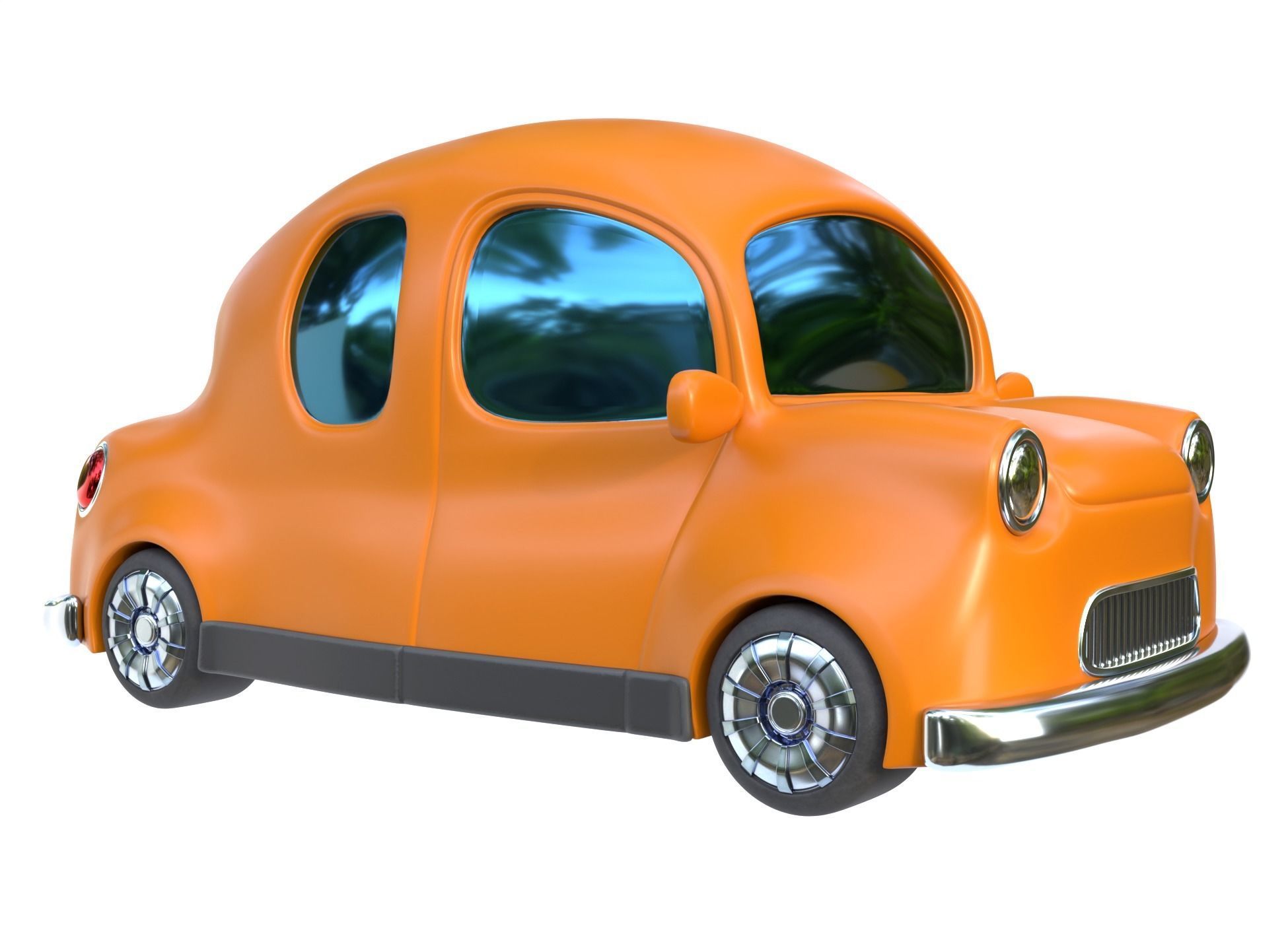 Cartoon car 3D model_2