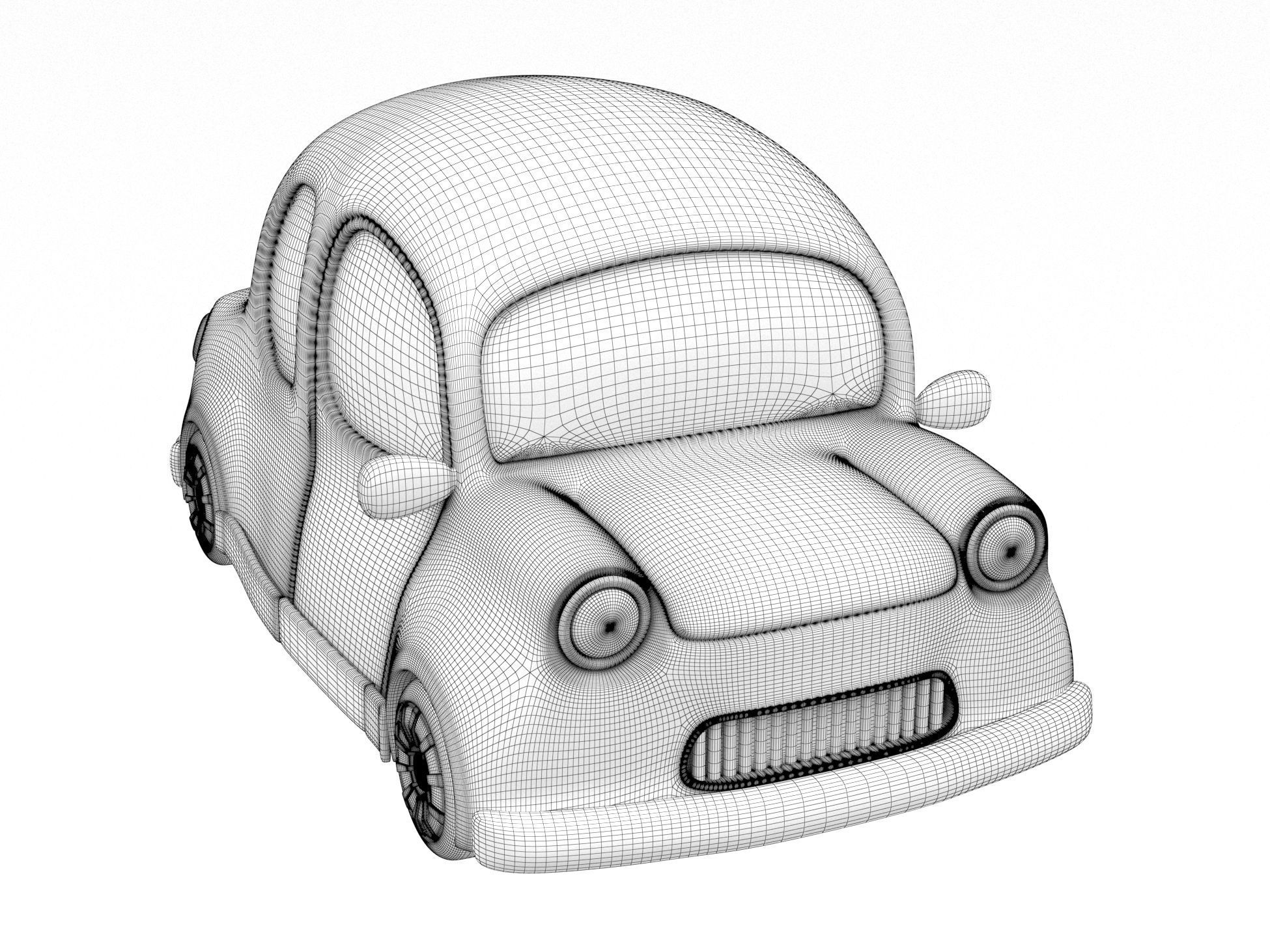 Cartoon car 3D model_1