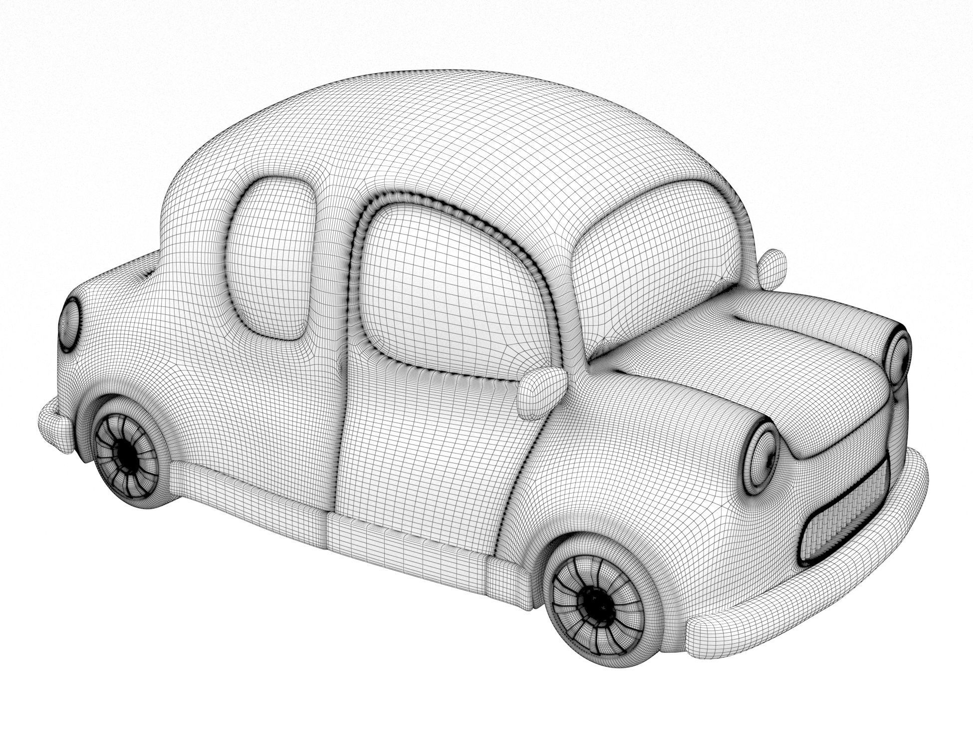 Cartoon car 3D model_3
