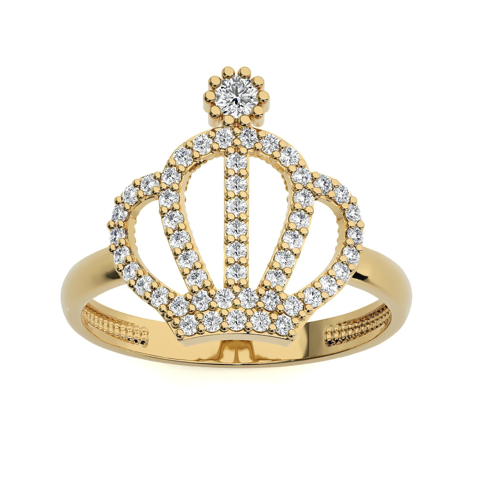 Crown Ring renders 3dm stl details 3D print model_1