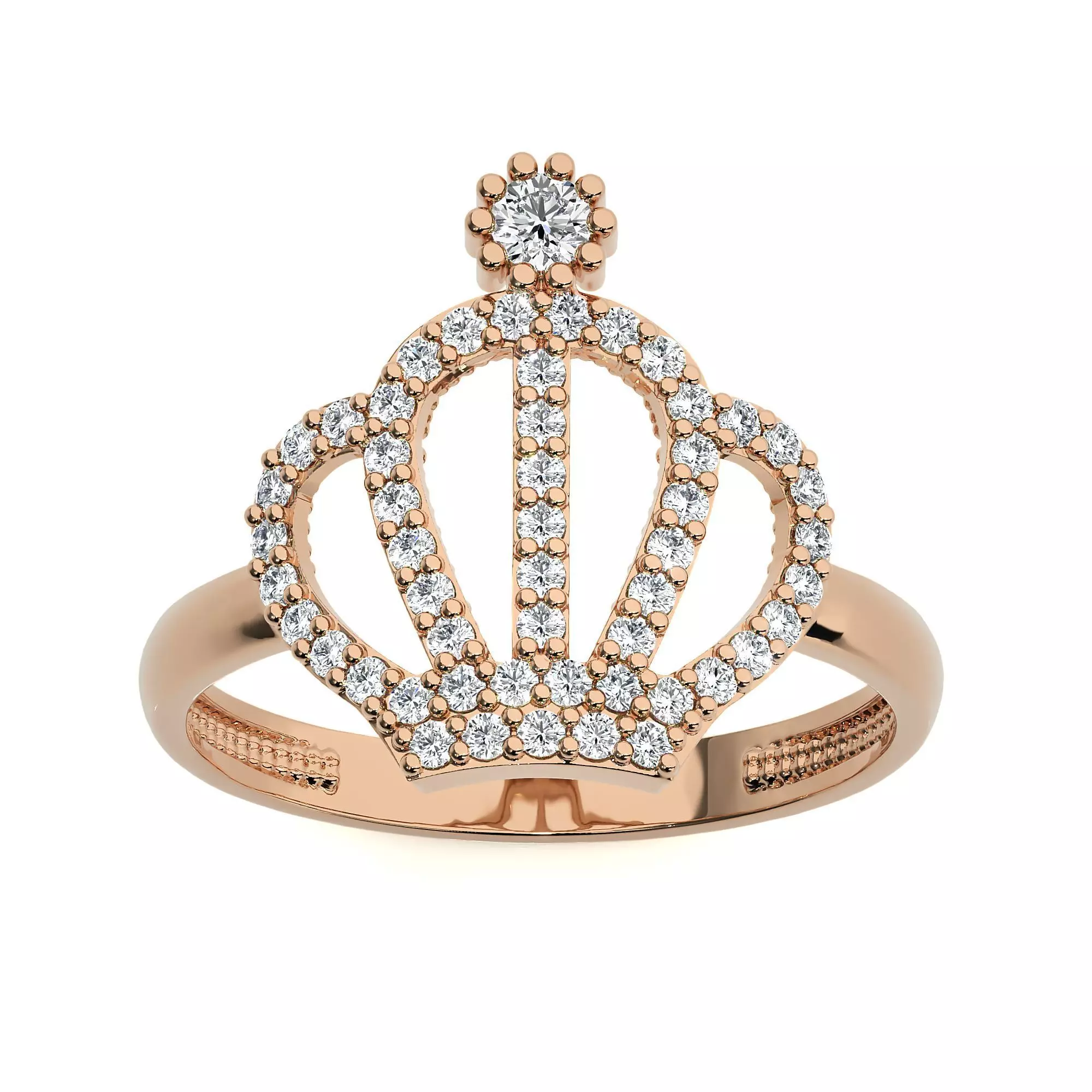 Crown Ring renders 3dm stl details 3D print model_0