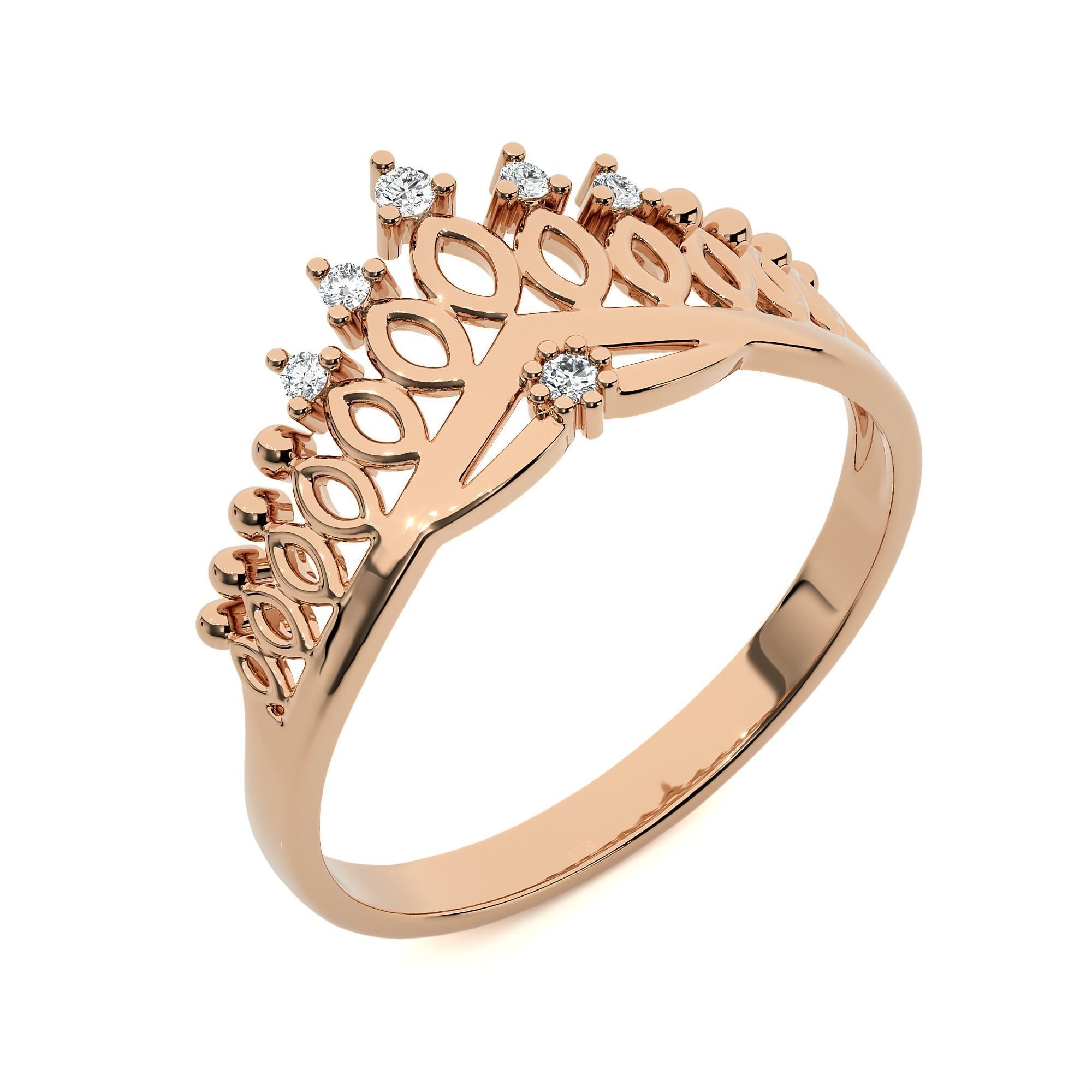 Crown Ring renders 3dm stl details 3D print model_4