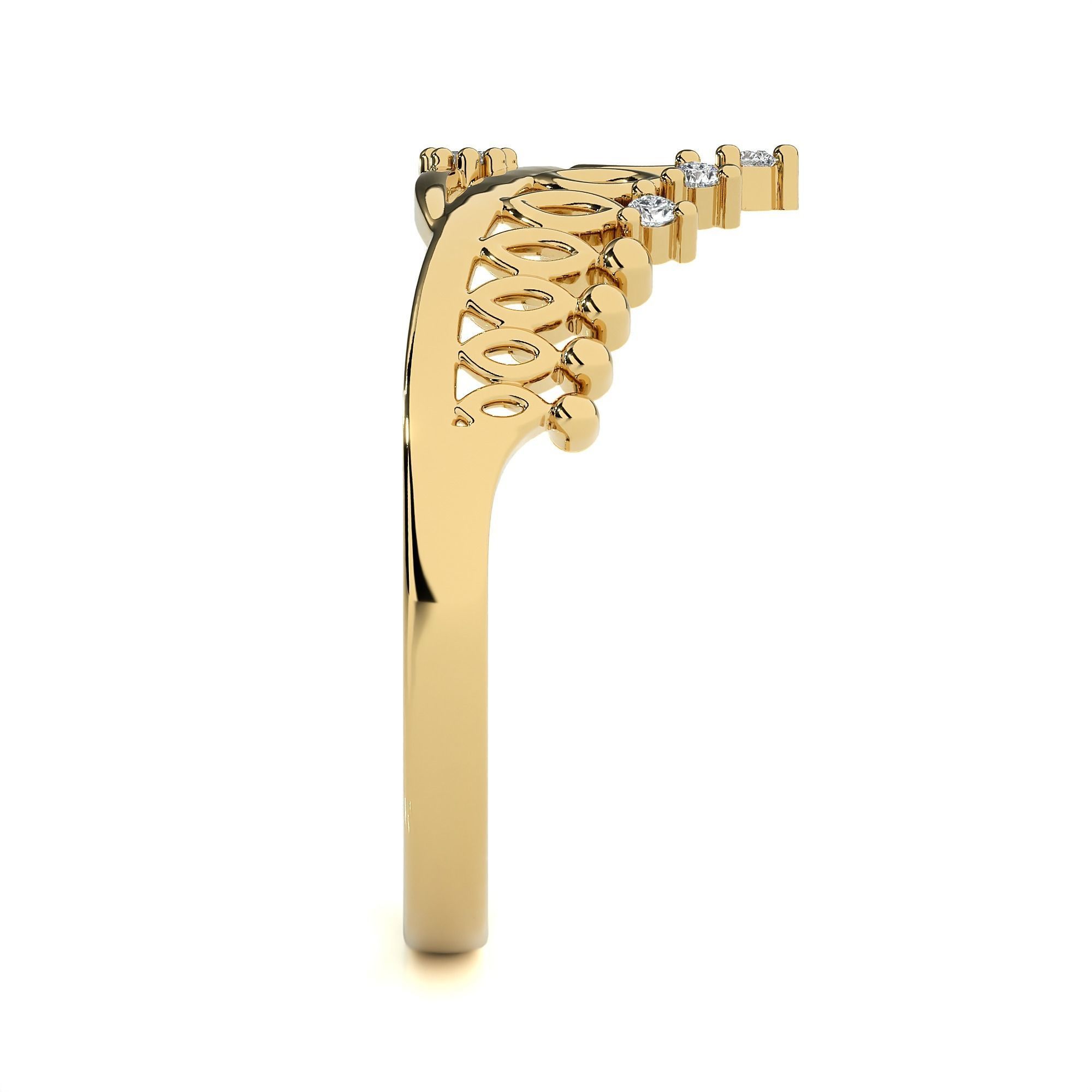 Crown Ring renders 3dm stl details 3D print model_11