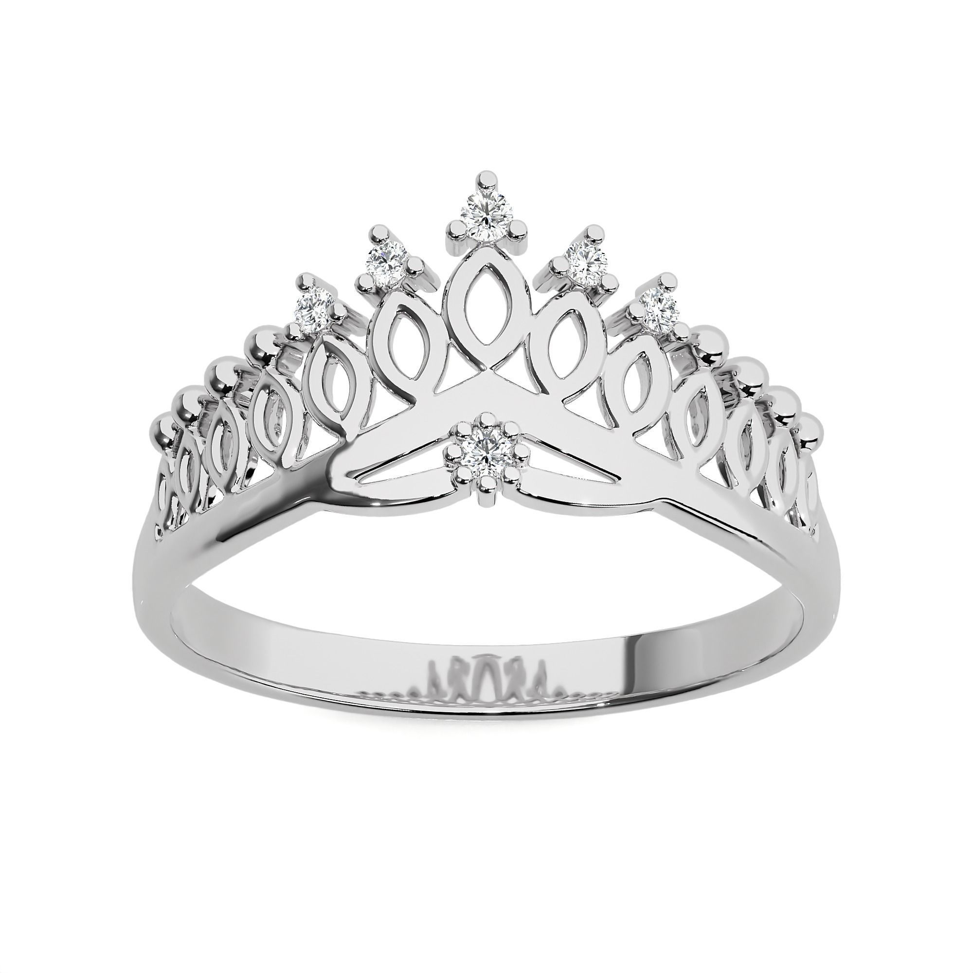 Crown Ring renders 3dm stl details 3D print model_2