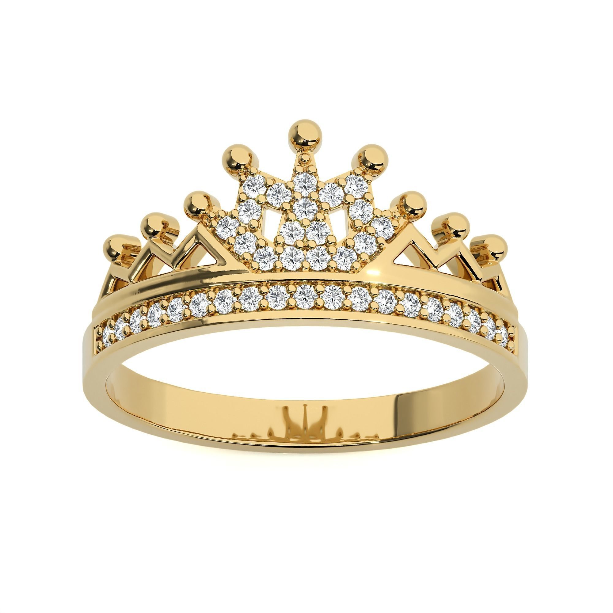 Crown Ring renders 3dm stl details 3D print model_1