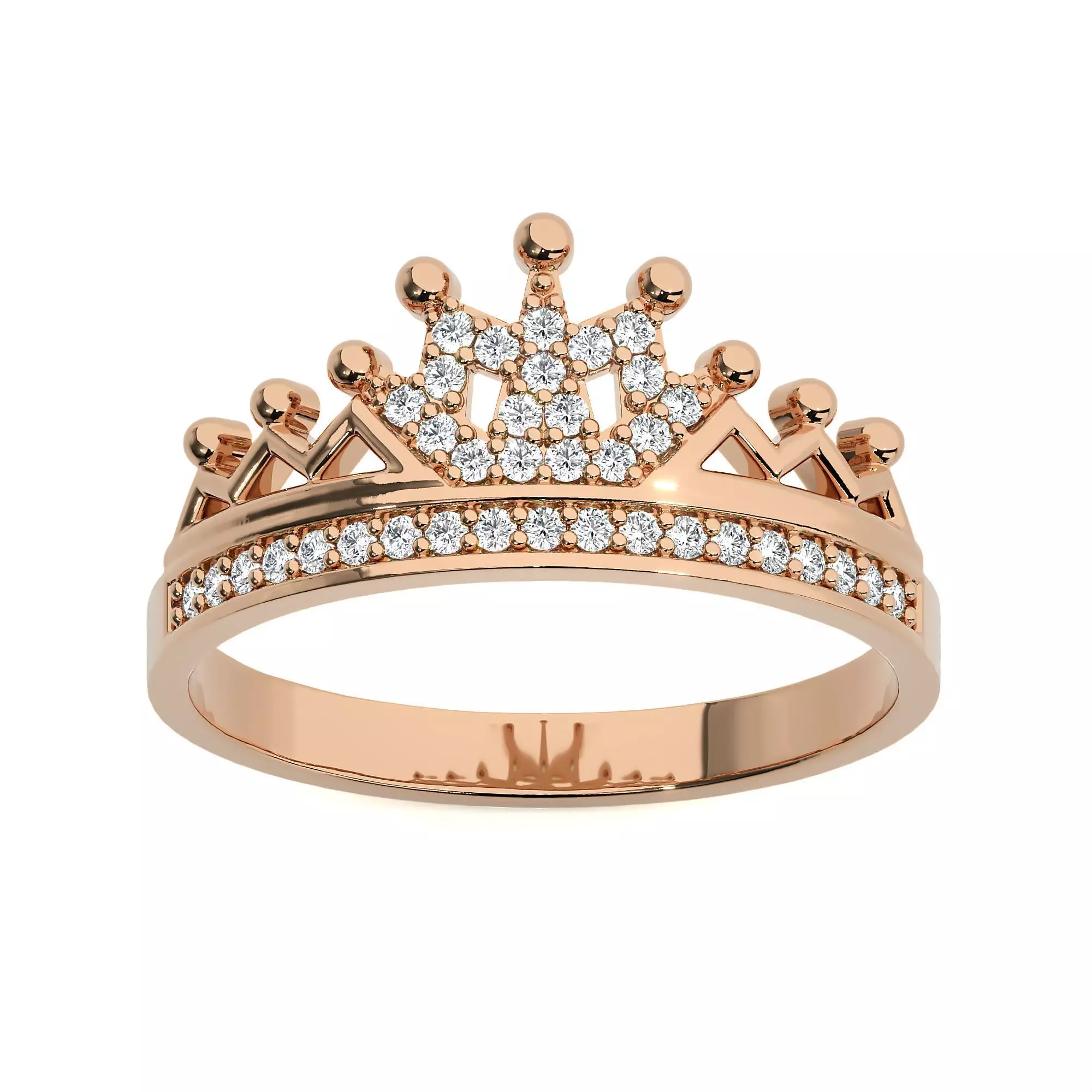 Crown Ring renders 3dm stl details 3D print model_0