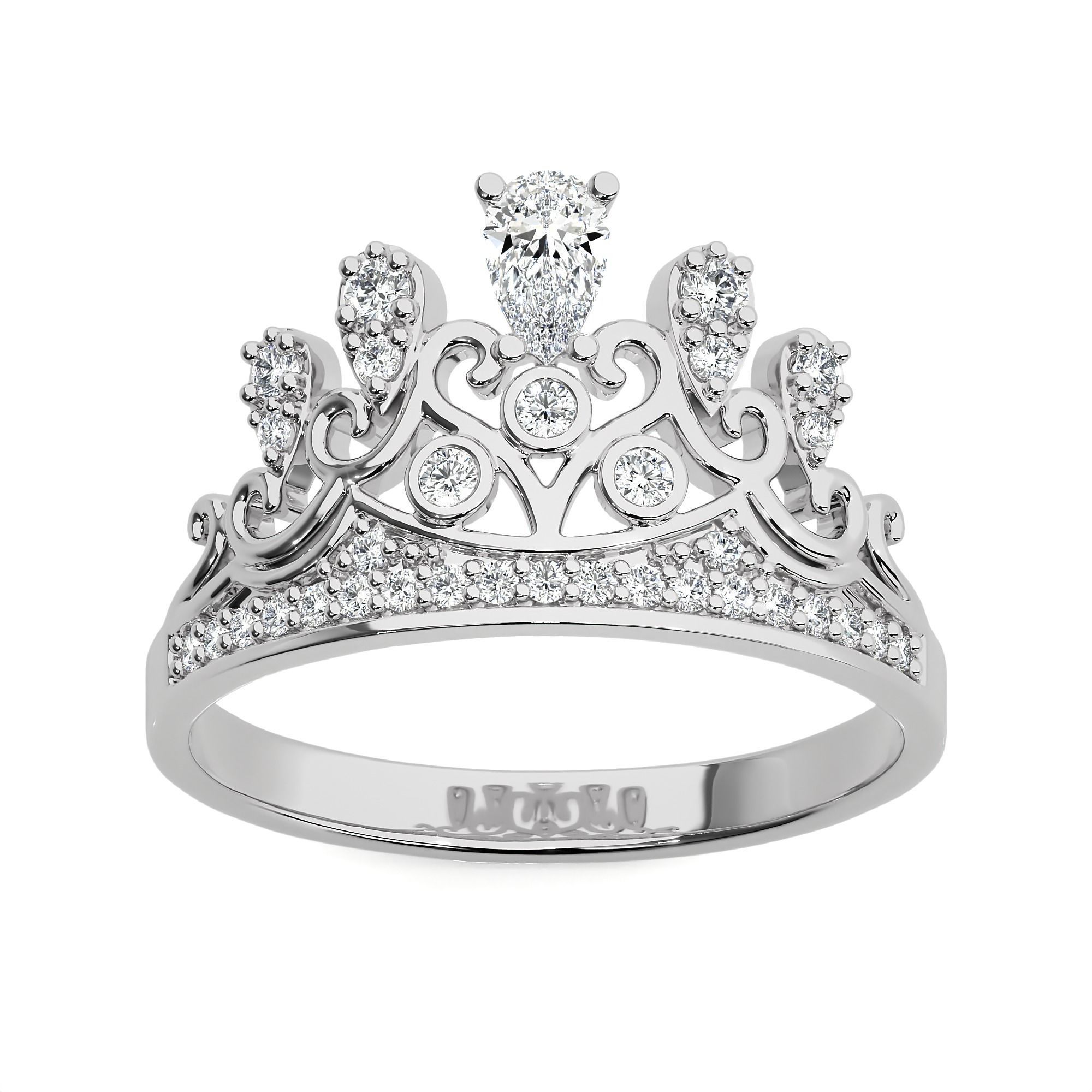 Crown Ring renders 3dm stl details 3D print model_2