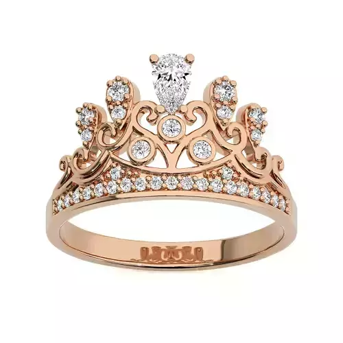 Crown Ring renders 3dm stl details 3D print model