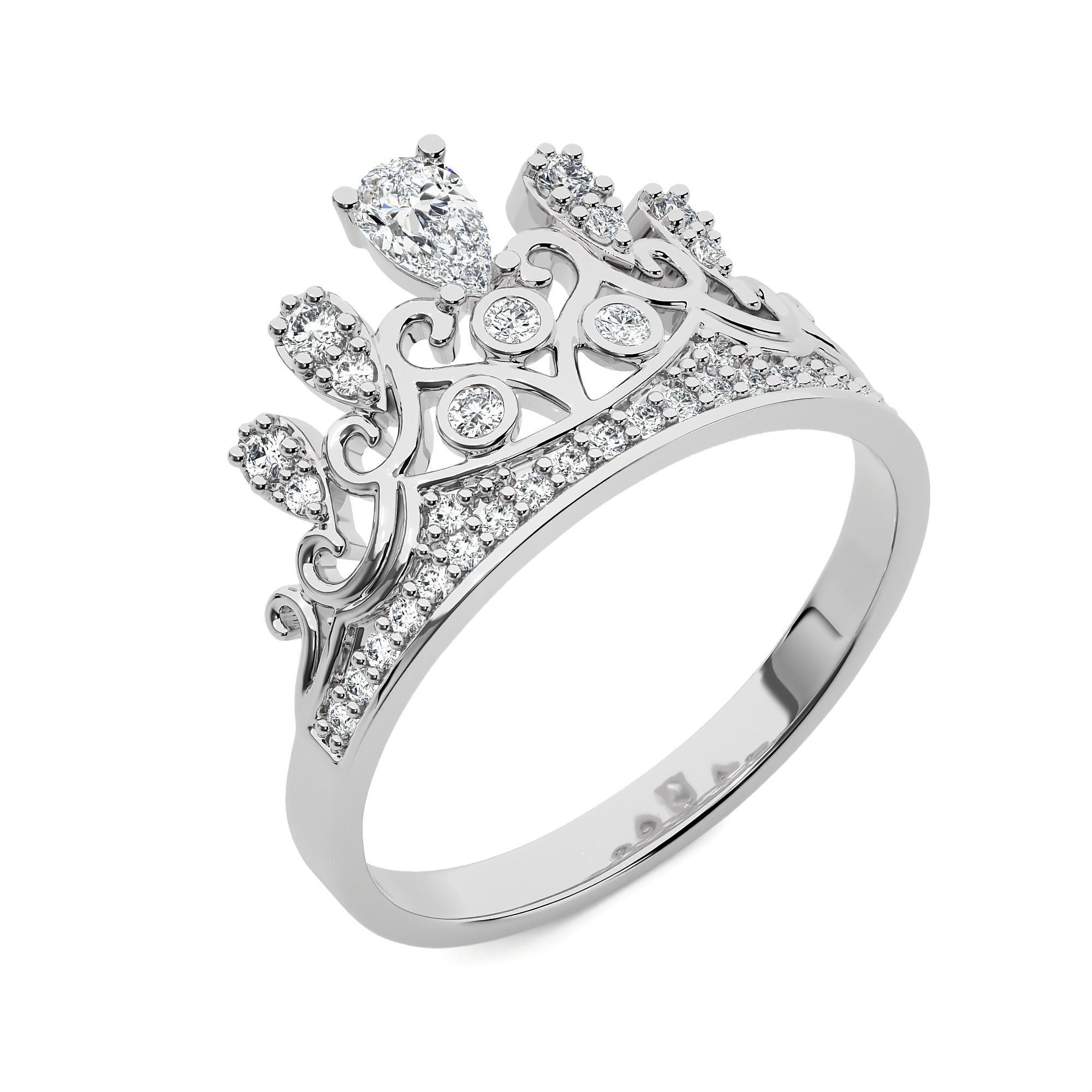 Crown Ring renders 3dm stl details 3D print model_8