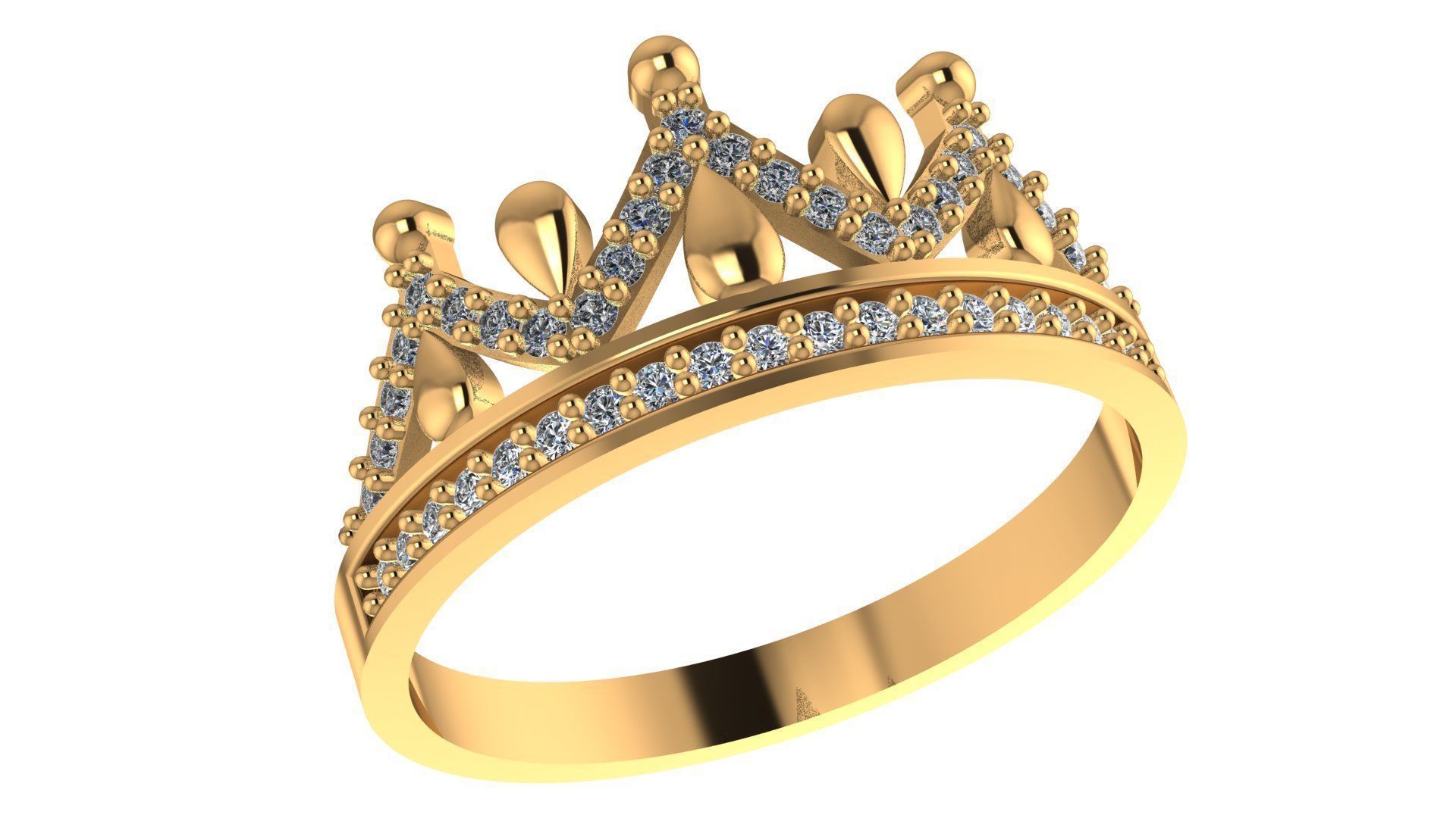 Crown Ring renders 3dm stl details 3D print model_6