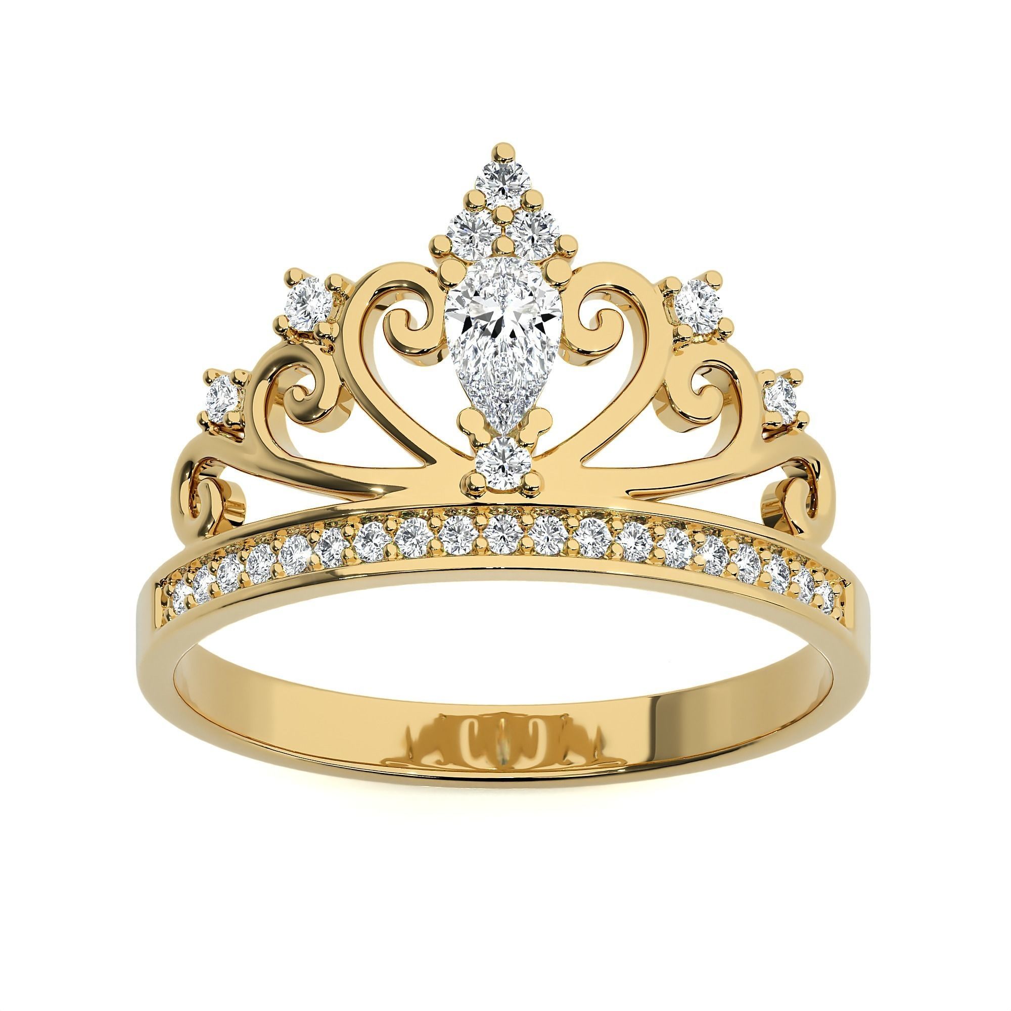 Crown Ring renders 3dm stl details  3D print model_1