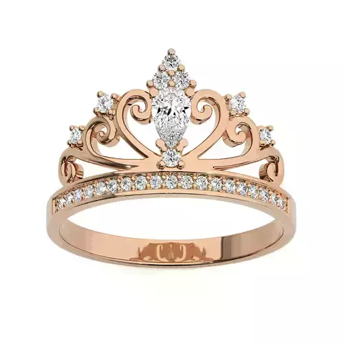 Crown Ring renders 3dm stl details  3D print model