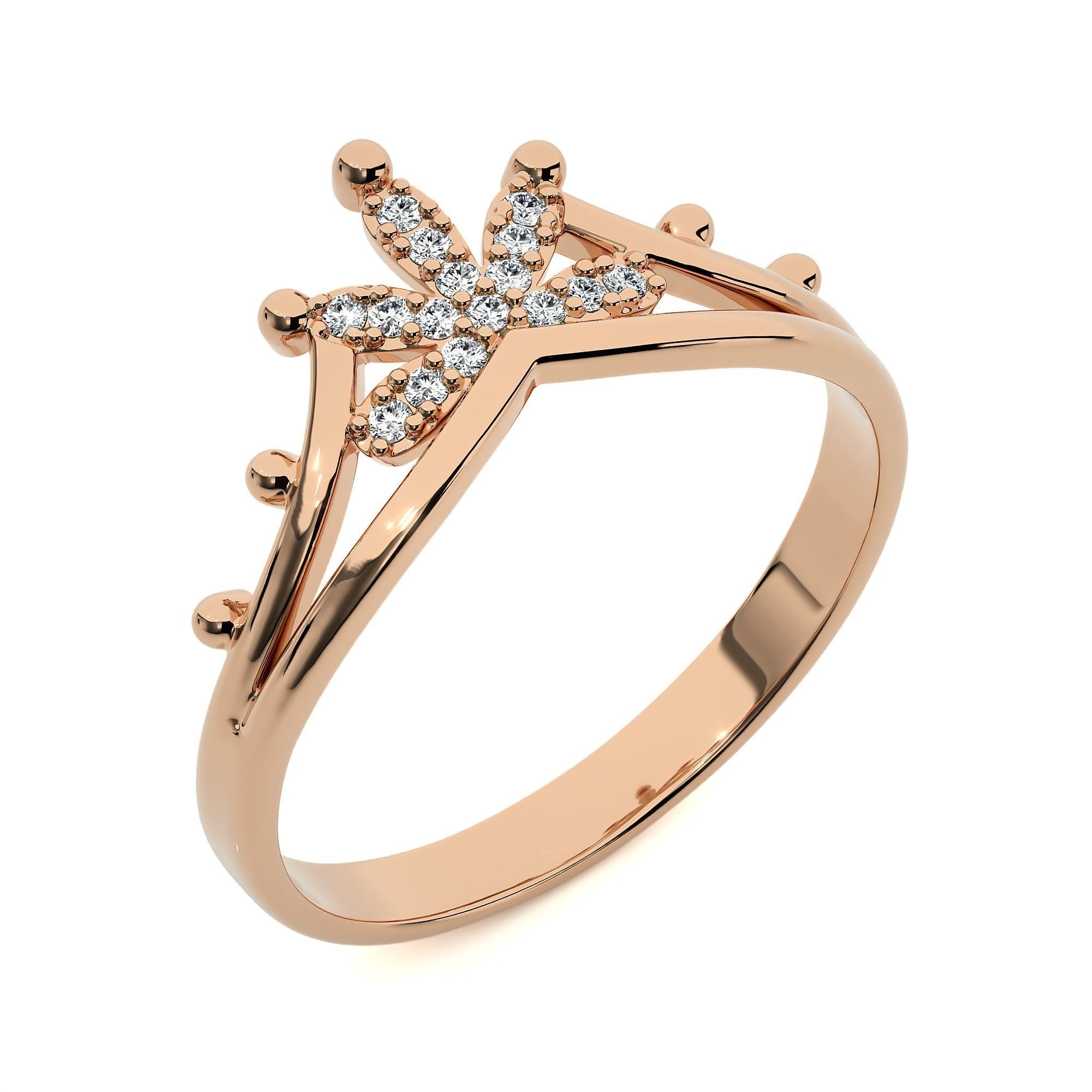 Crown Ring renders 3dm stl details 3D print model_4