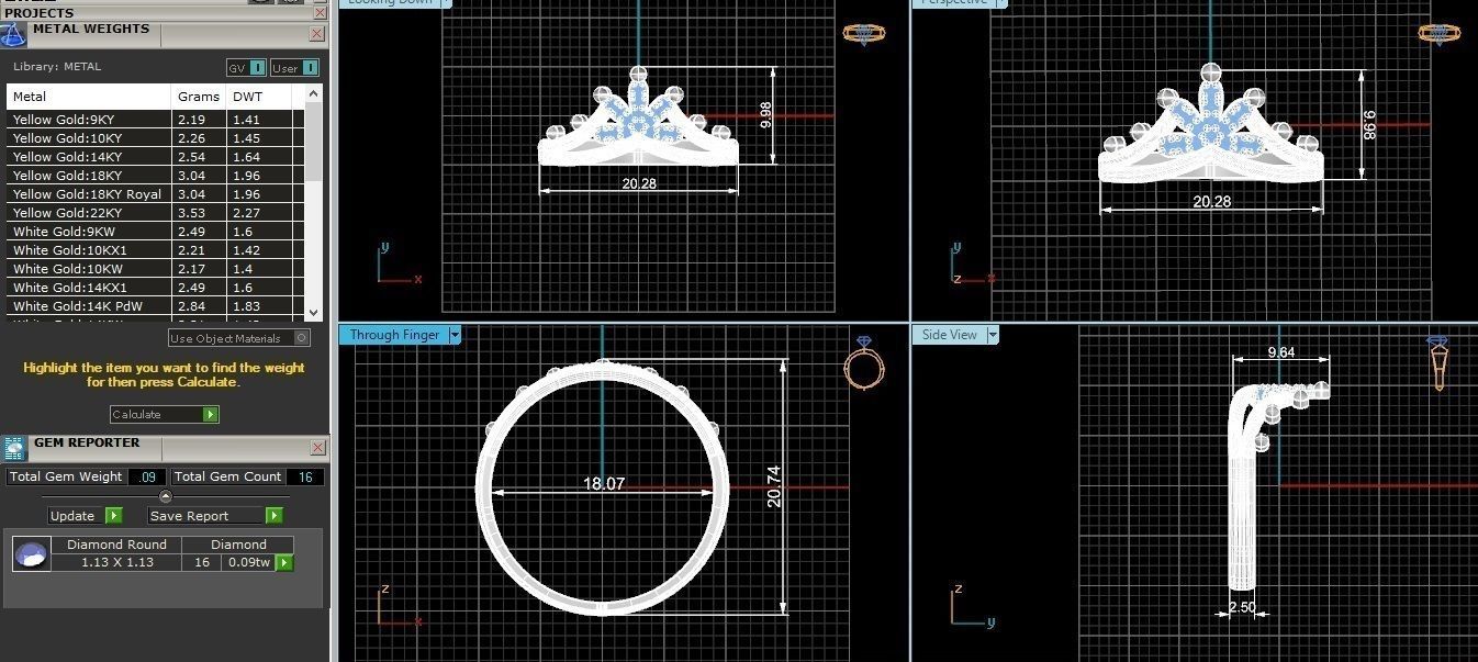 Crown Ring renders 3dm stl details 3D print model_5