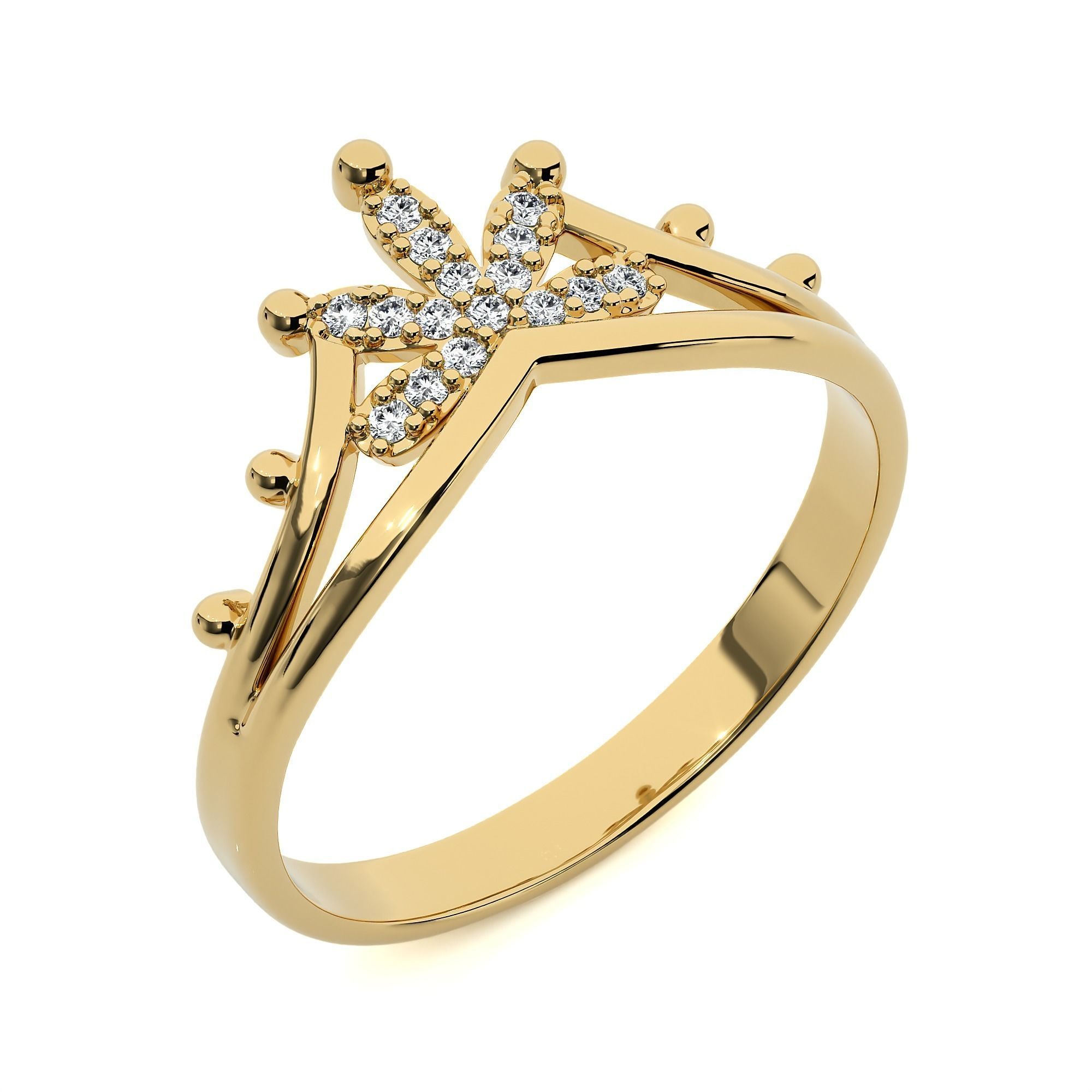 Crown Ring renders 3dm stl details 3D print model_12