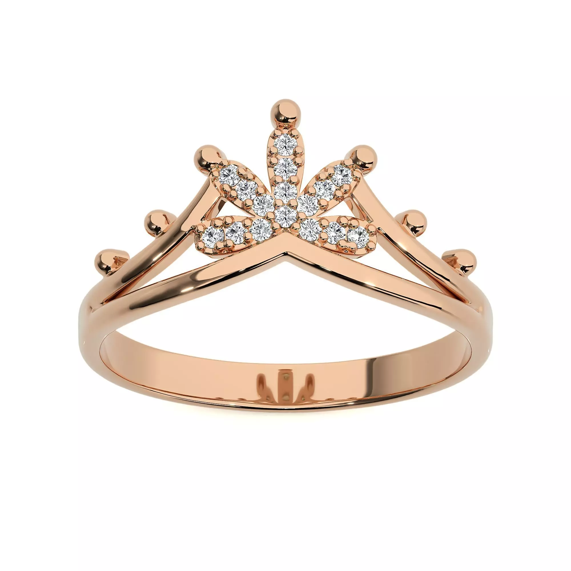 Crown Ring renders 3dm stl details 3D print model_0