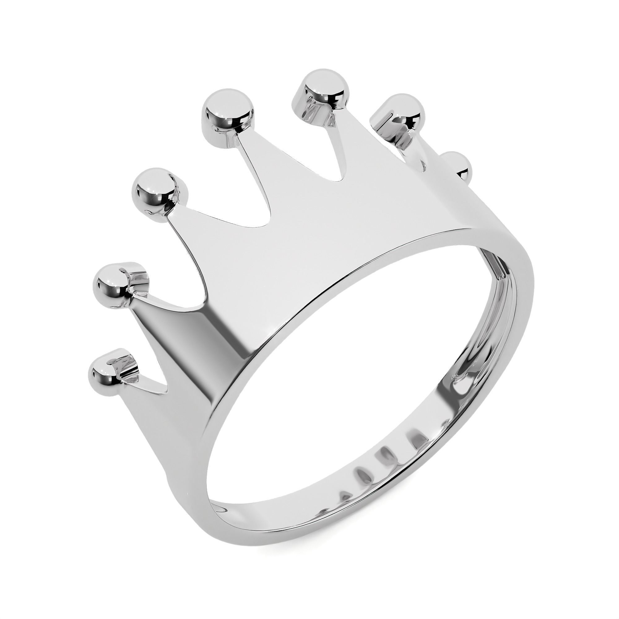 Crown Ring renders 3dm stl details 3D print model_11
