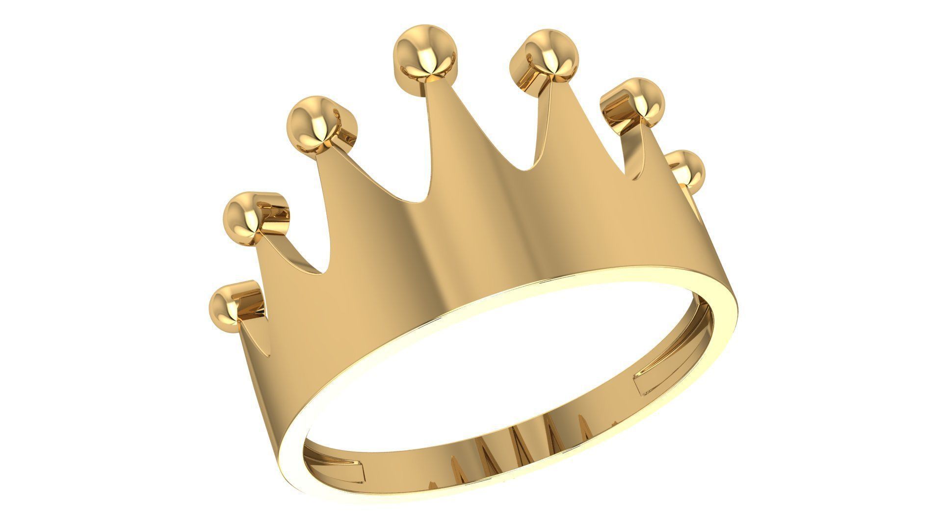 Crown Ring renders 3dm stl details 3D print model_4