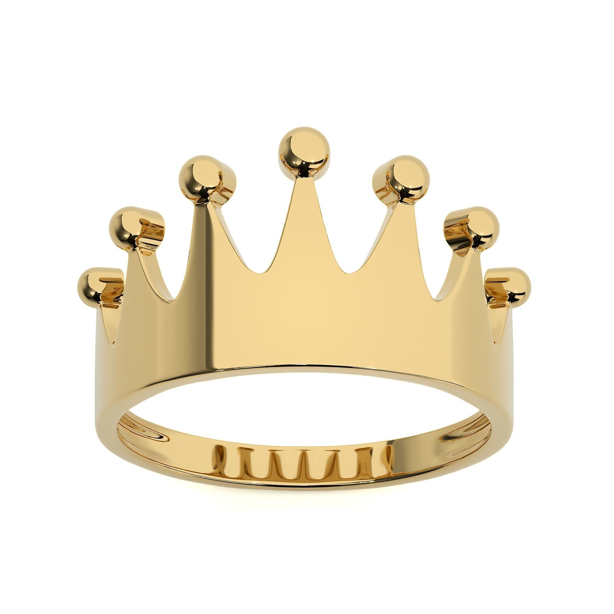 Crown Ring renders 3dm stl details 3D print model_1