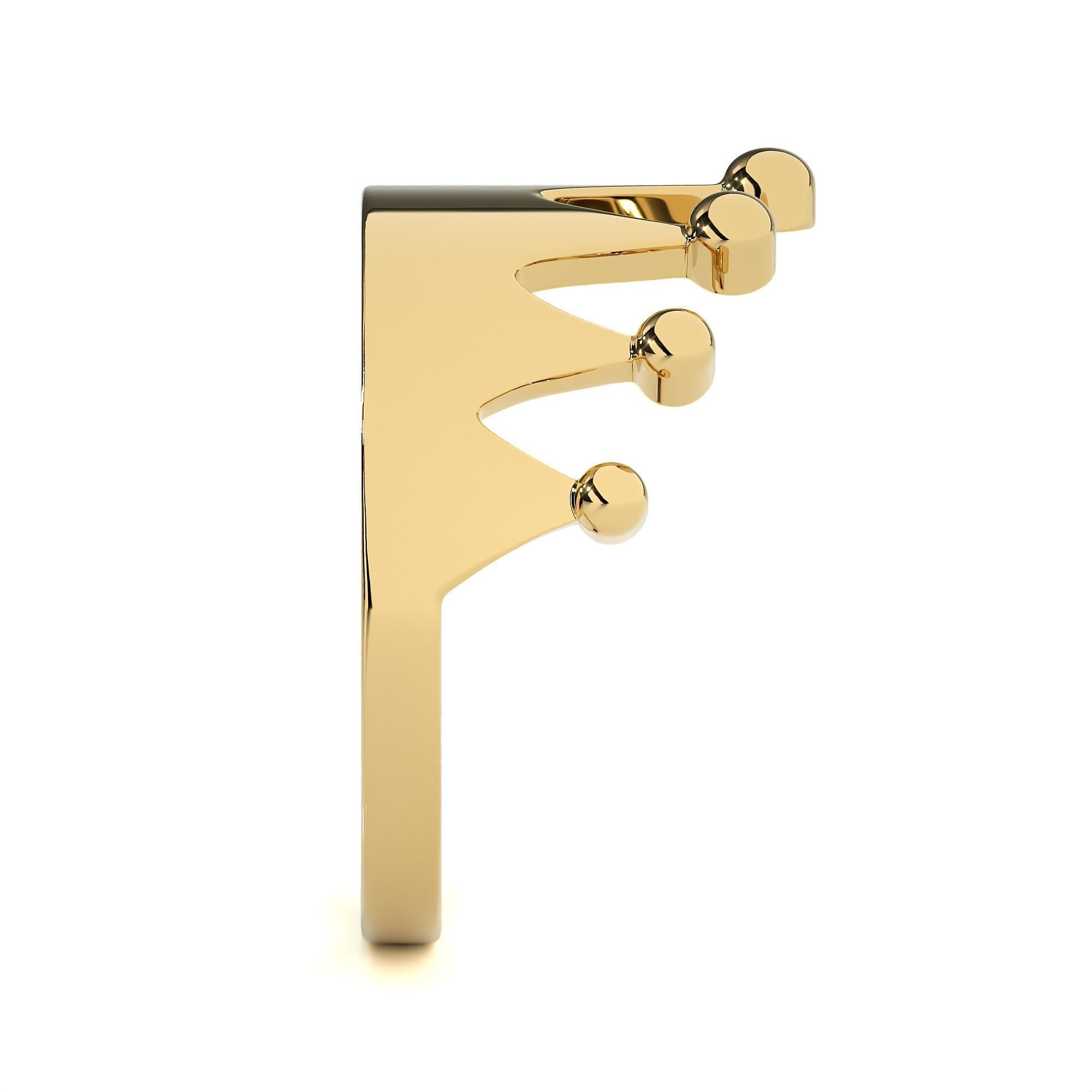 Crown Ring renders 3dm stl details 3D print model_13