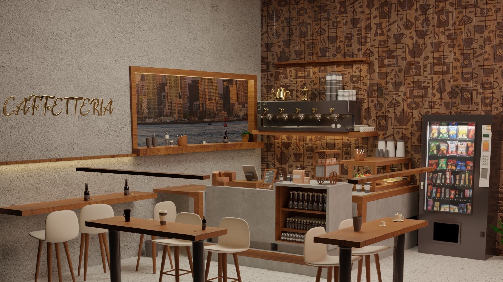 caffetteria 3D model_1