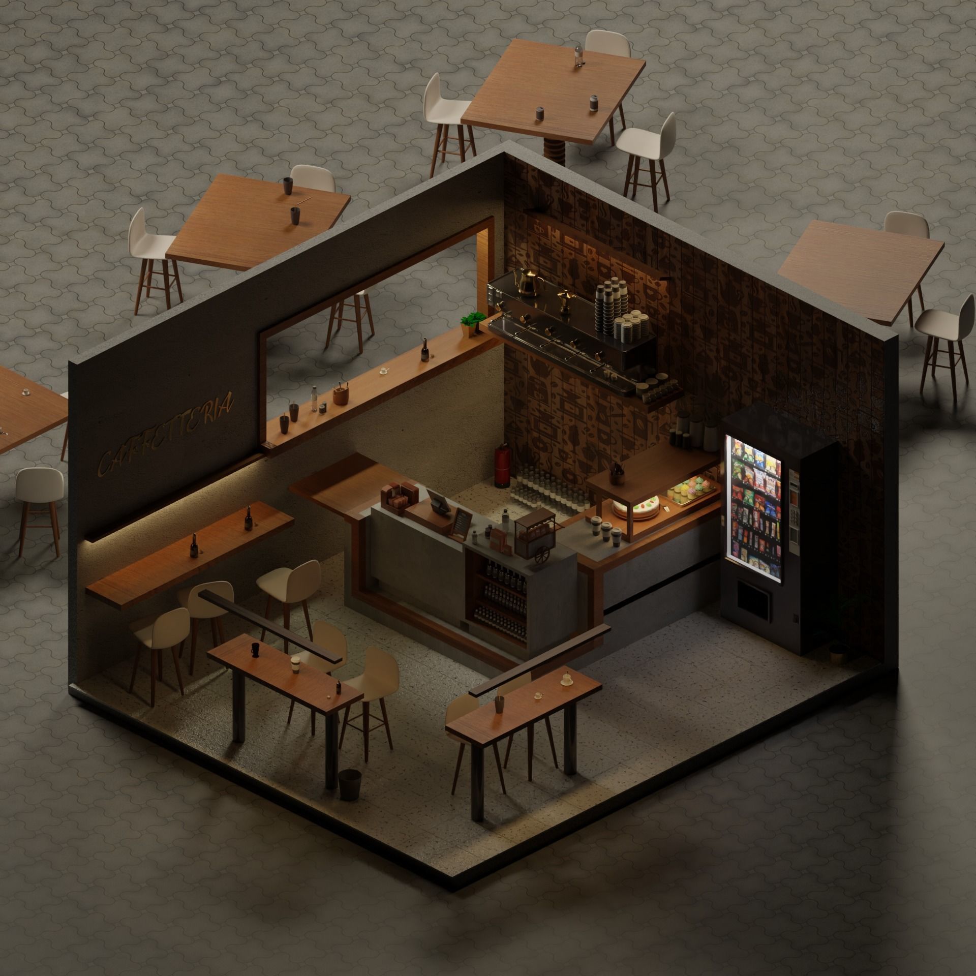 caffetteria 3D model_4