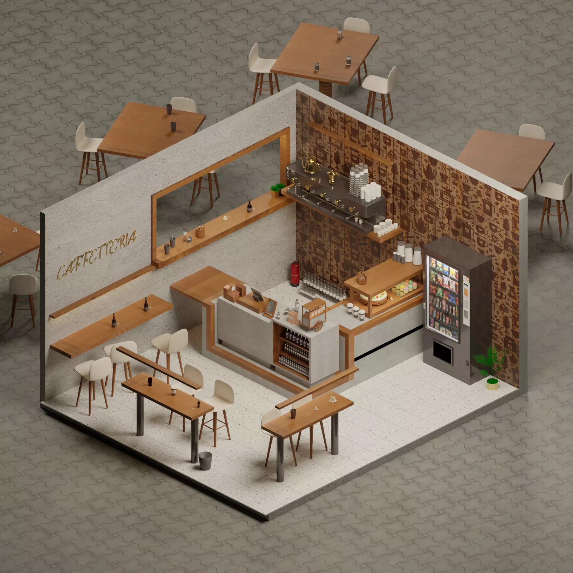 caffetteria 3D model_0