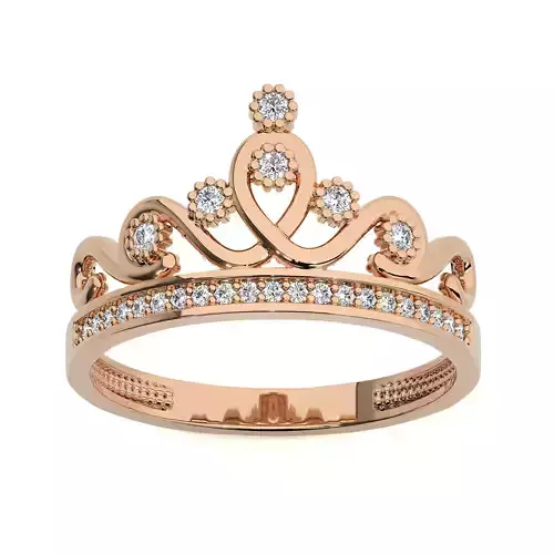 Crown Ring renders 3dm stl details 3D print model