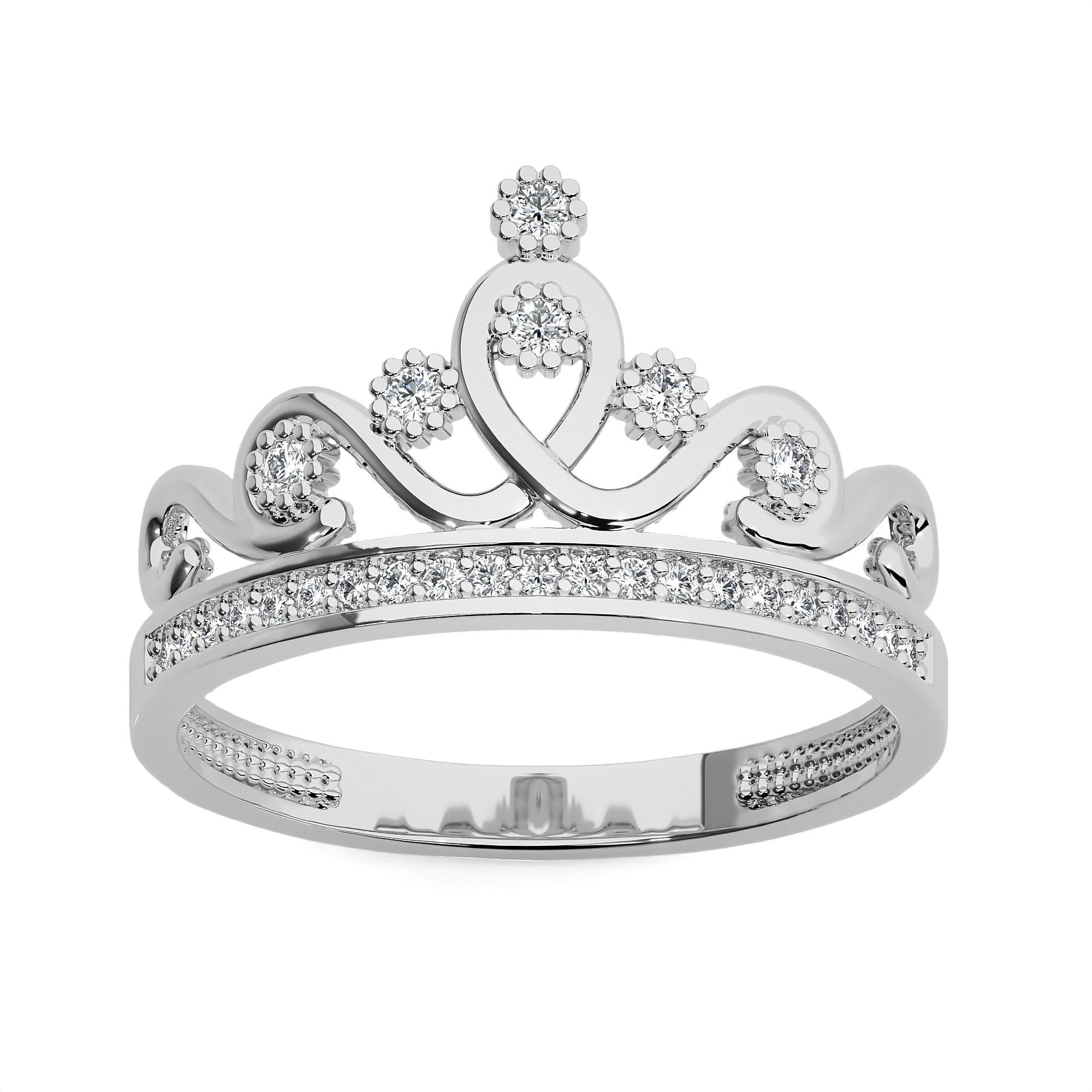 Crown Ring renders 3dm stl details 3D print model_2