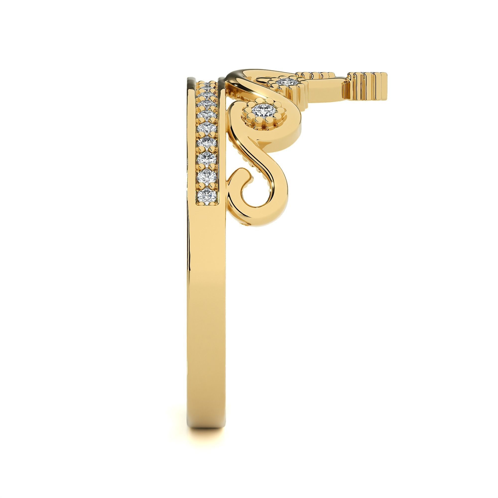 Crown Ring renders 3dm stl details 3D print model_11