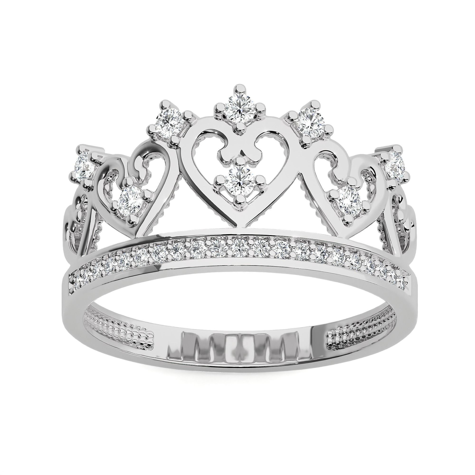 Crown Ring renders 3dm stl details 3D print model_2