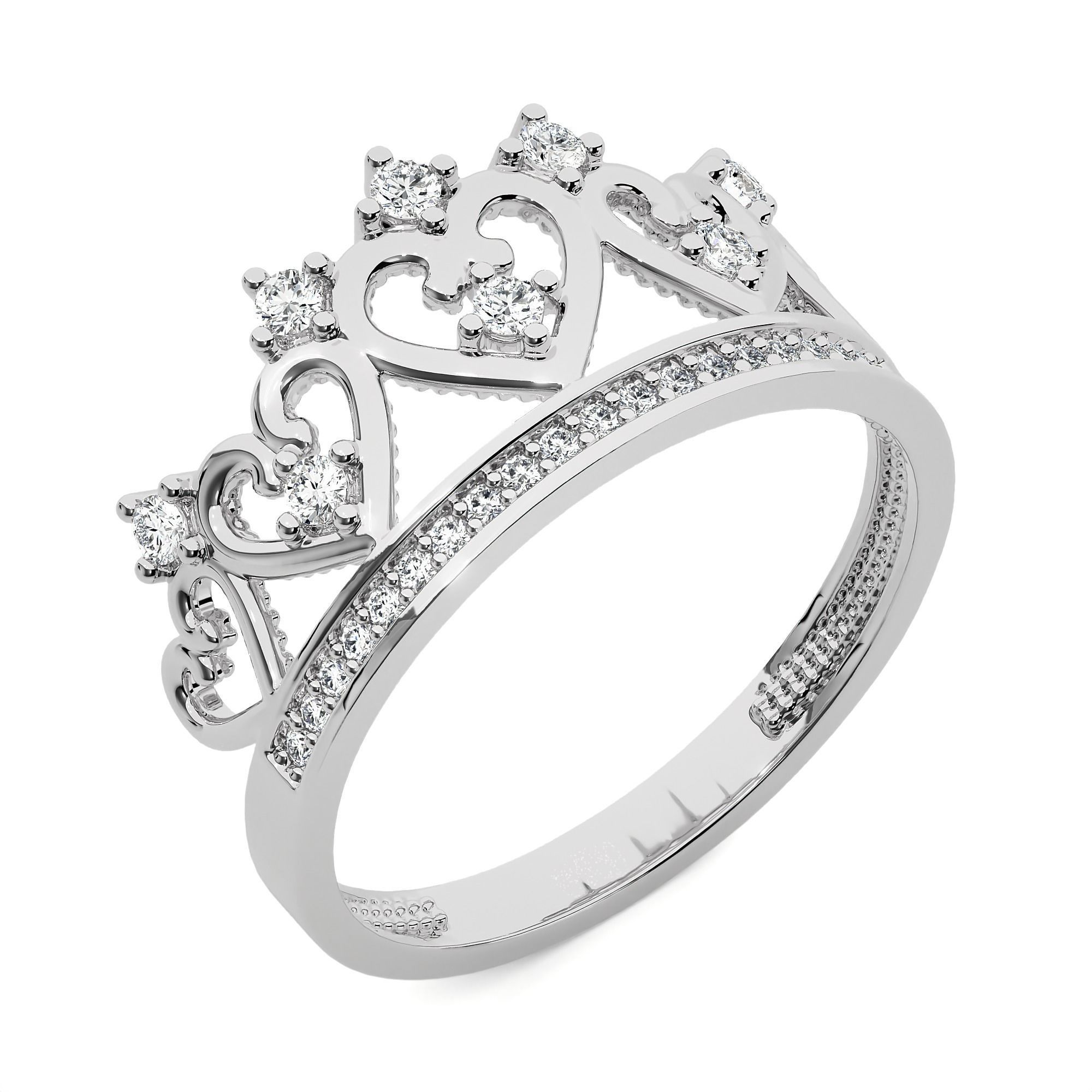 Crown Ring renders 3dm stl details 3D print model_11