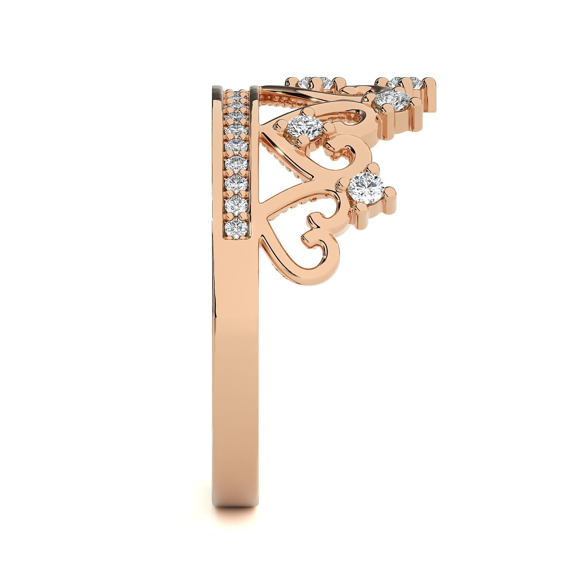 Crown Ring renders 3dm stl details 3D print model_3