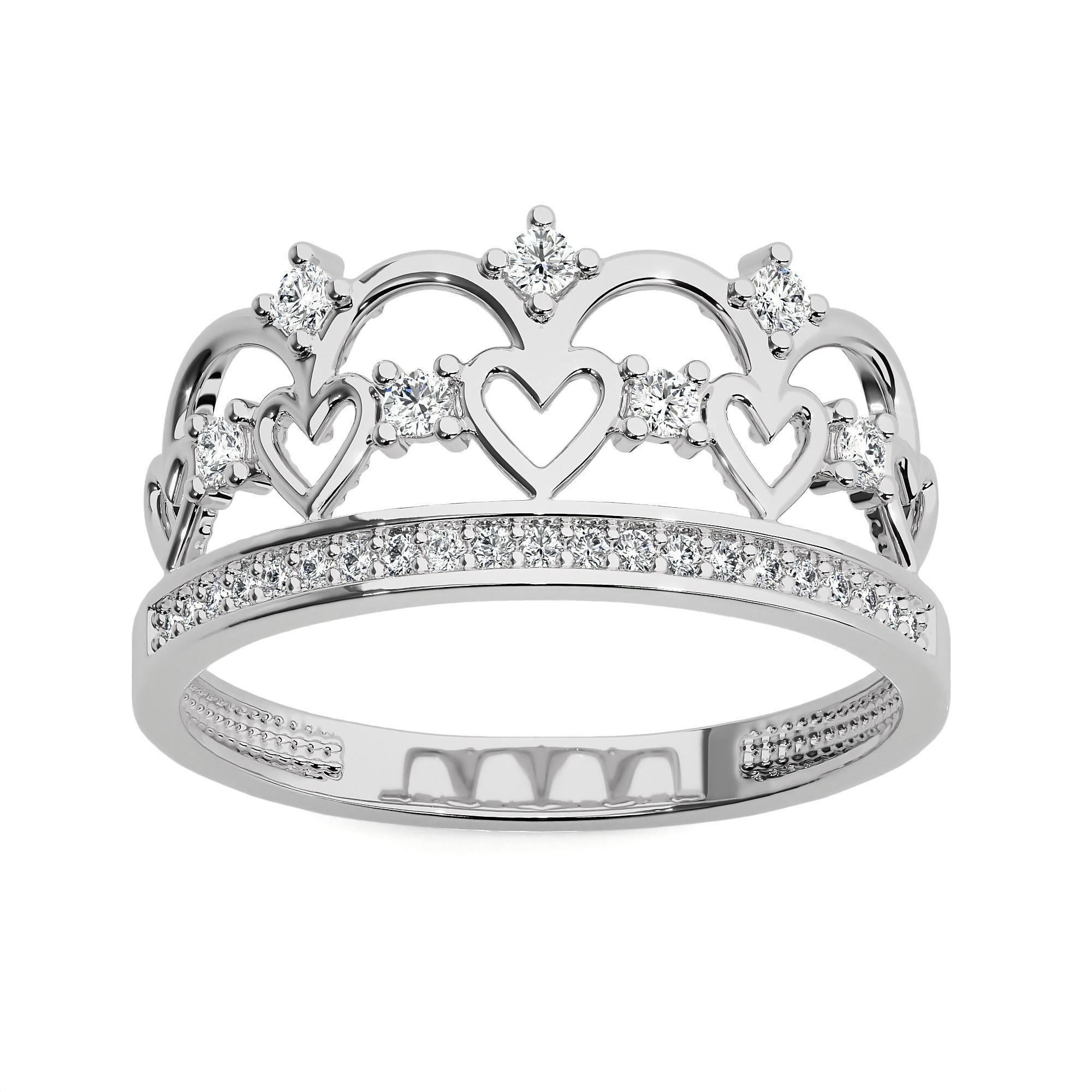 Crown Ring renders 3dm stl details 3D print model_2