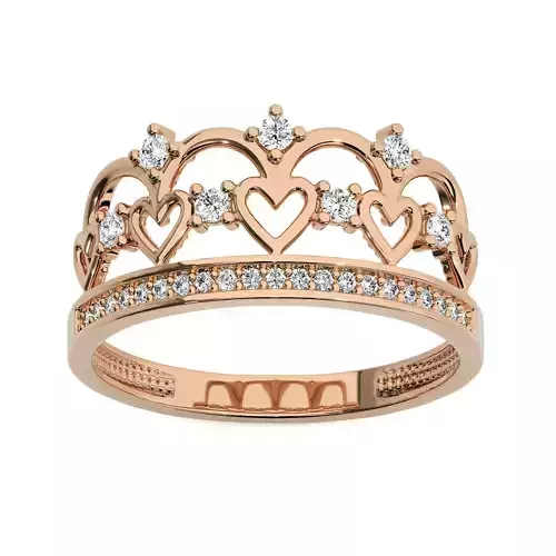 Crown Ring renders 3dm stl details 3D print model