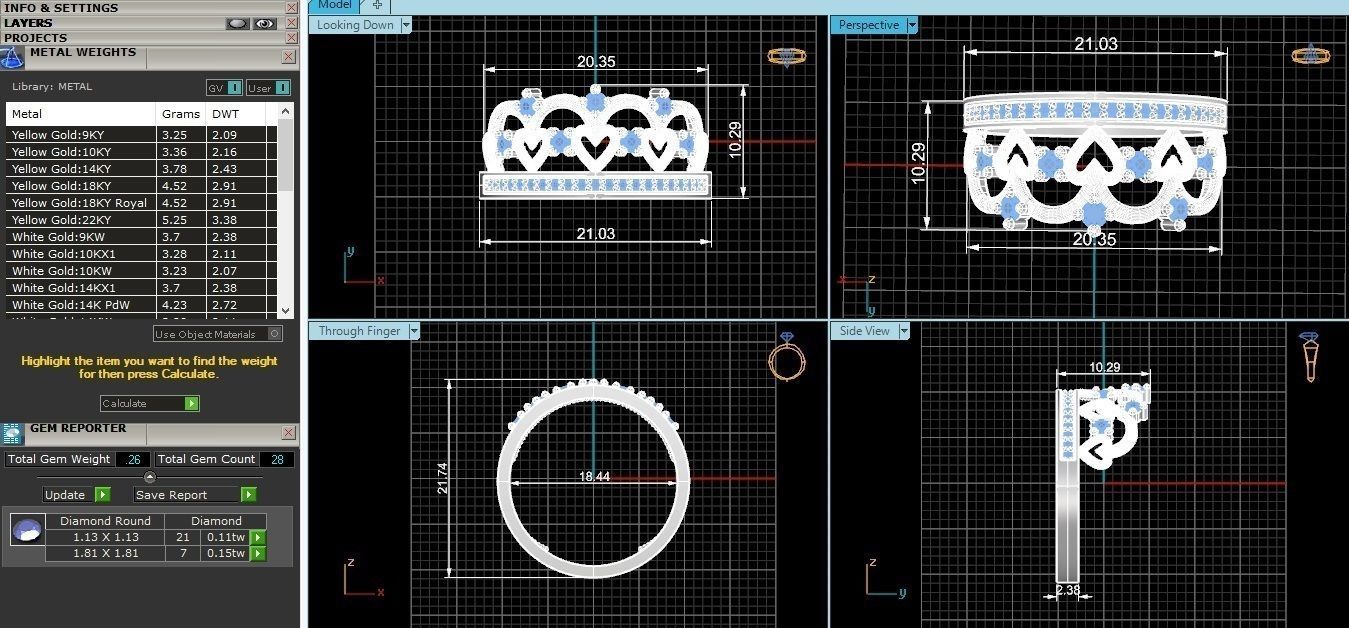 Crown Ring renders 3dm stl details 3D print model_5