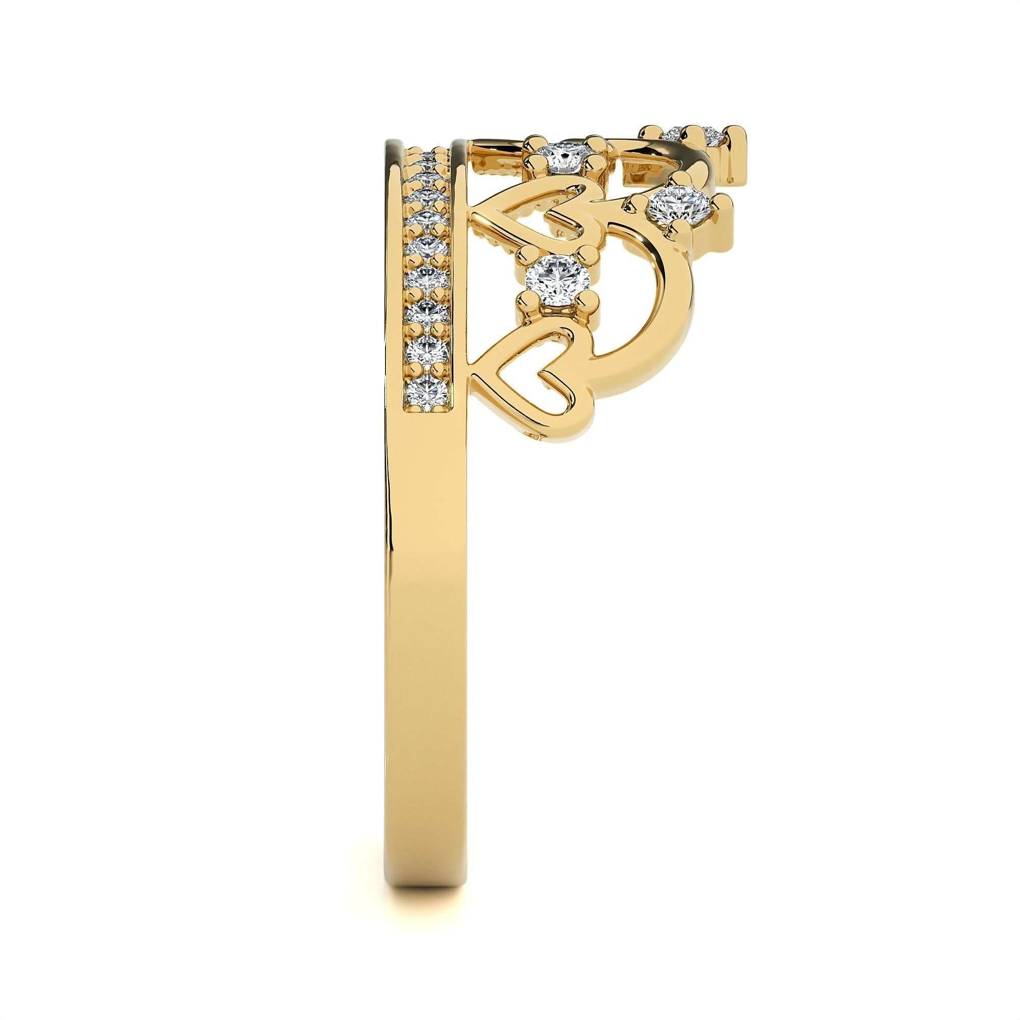 Crown Ring renders 3dm stl details 3D print model_11