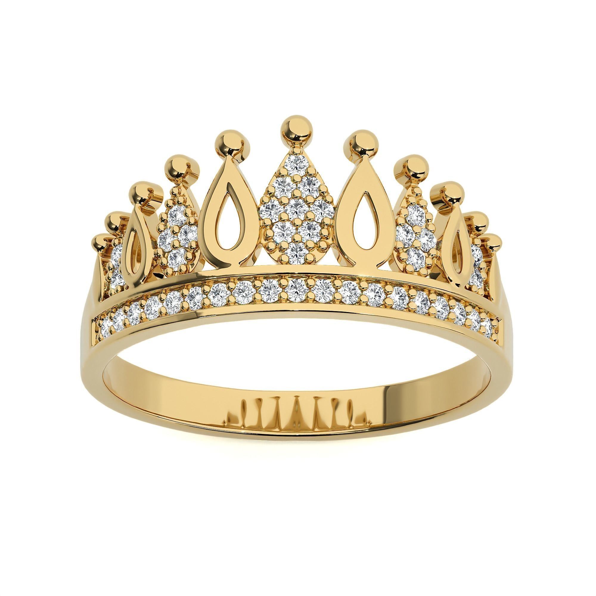 Crown Ring renders 3dm stl details 3D print model_1