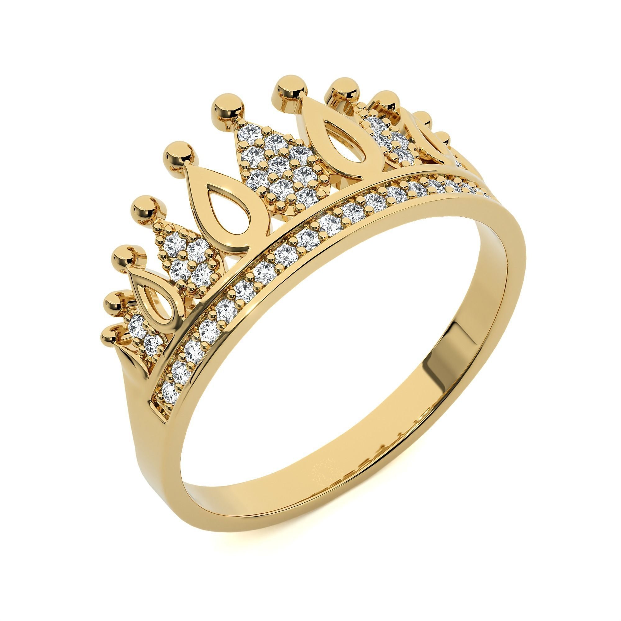 Crown Ring renders 3dm stl details 3D print model_12