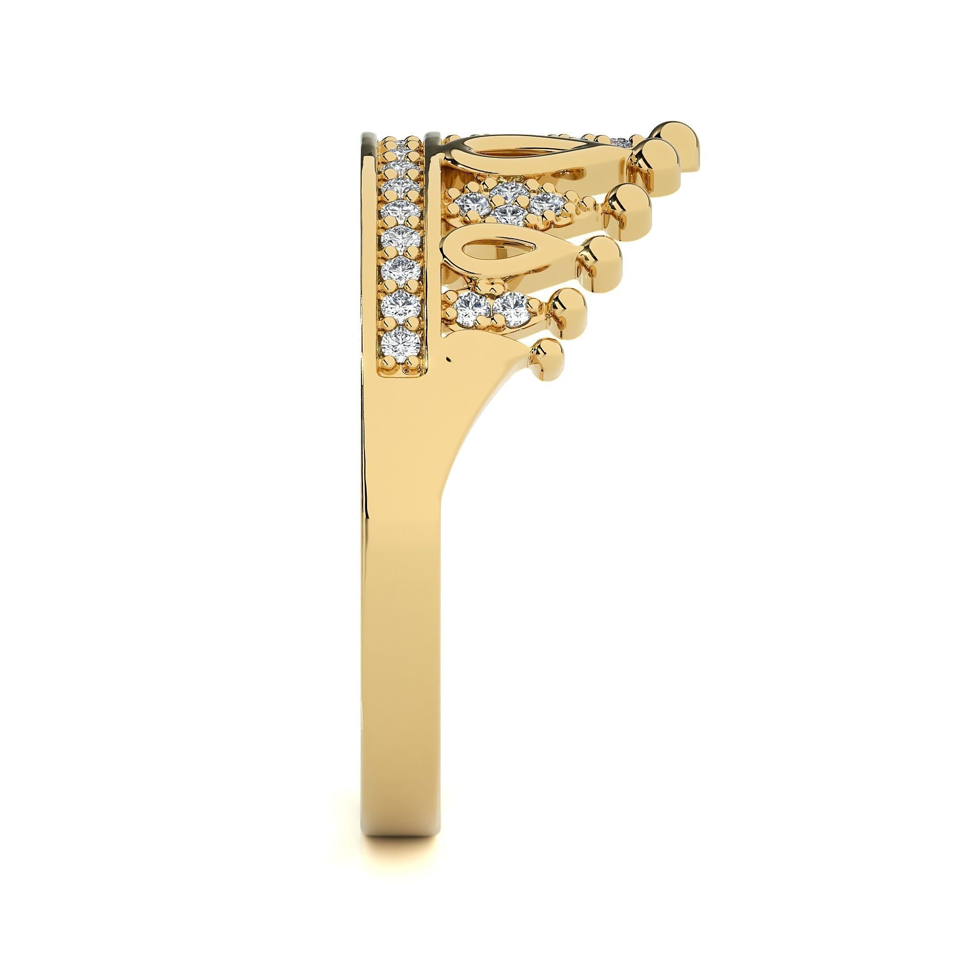 Crown Ring renders 3dm stl details 3D print model_11